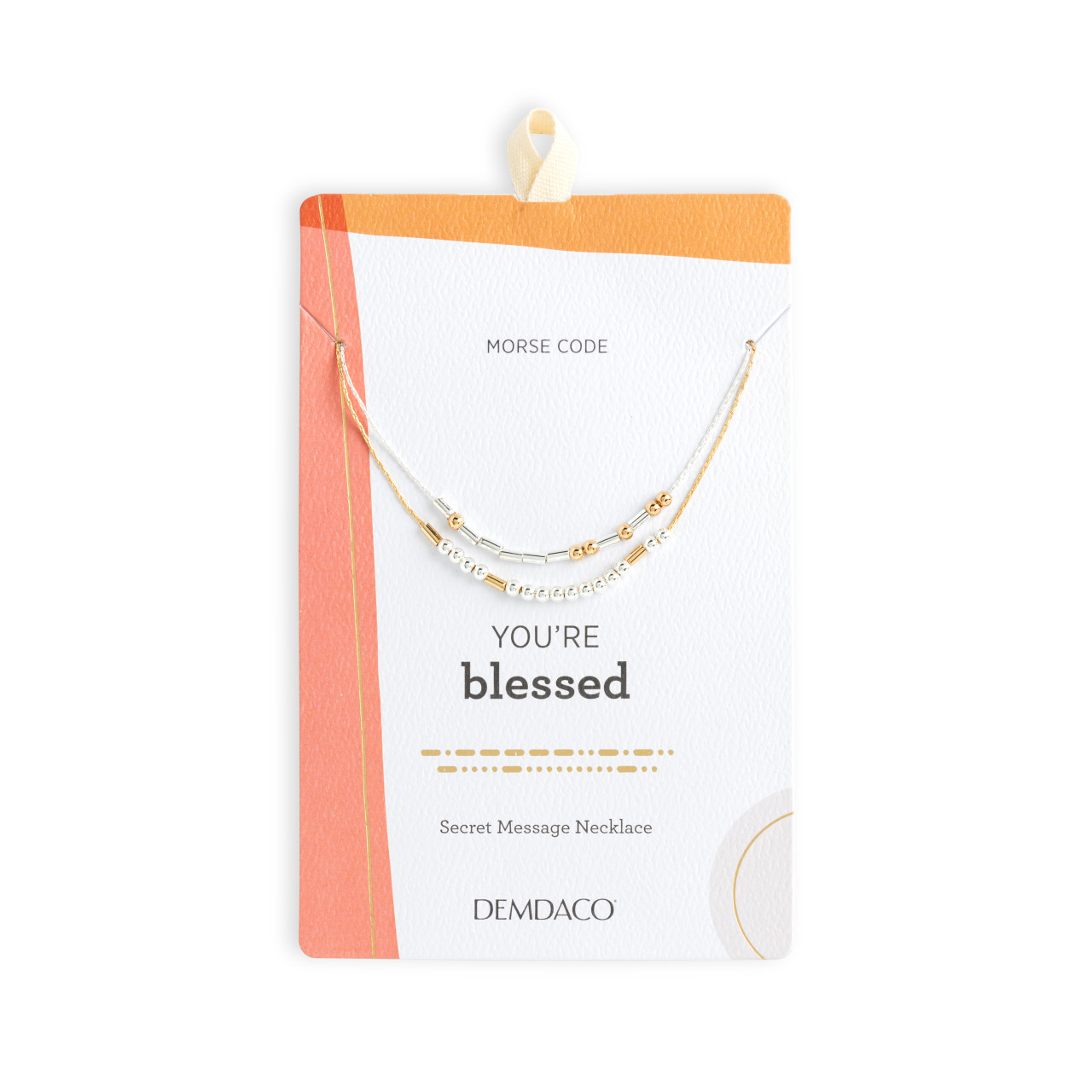 Morse Code Necklacle - You're Blessed thumbnail