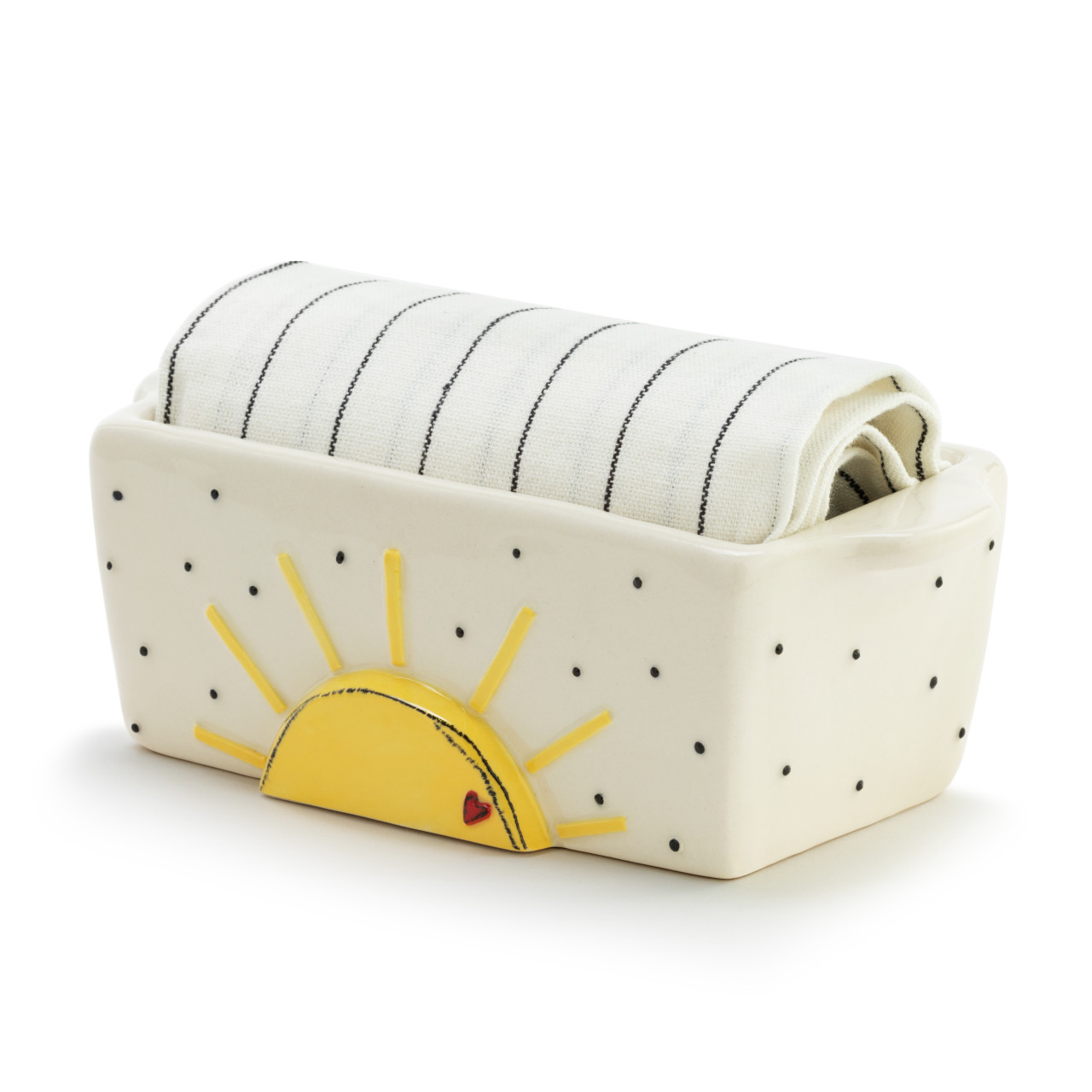 Sun & Dots Mini Loaf Pan with Towel thumbnail