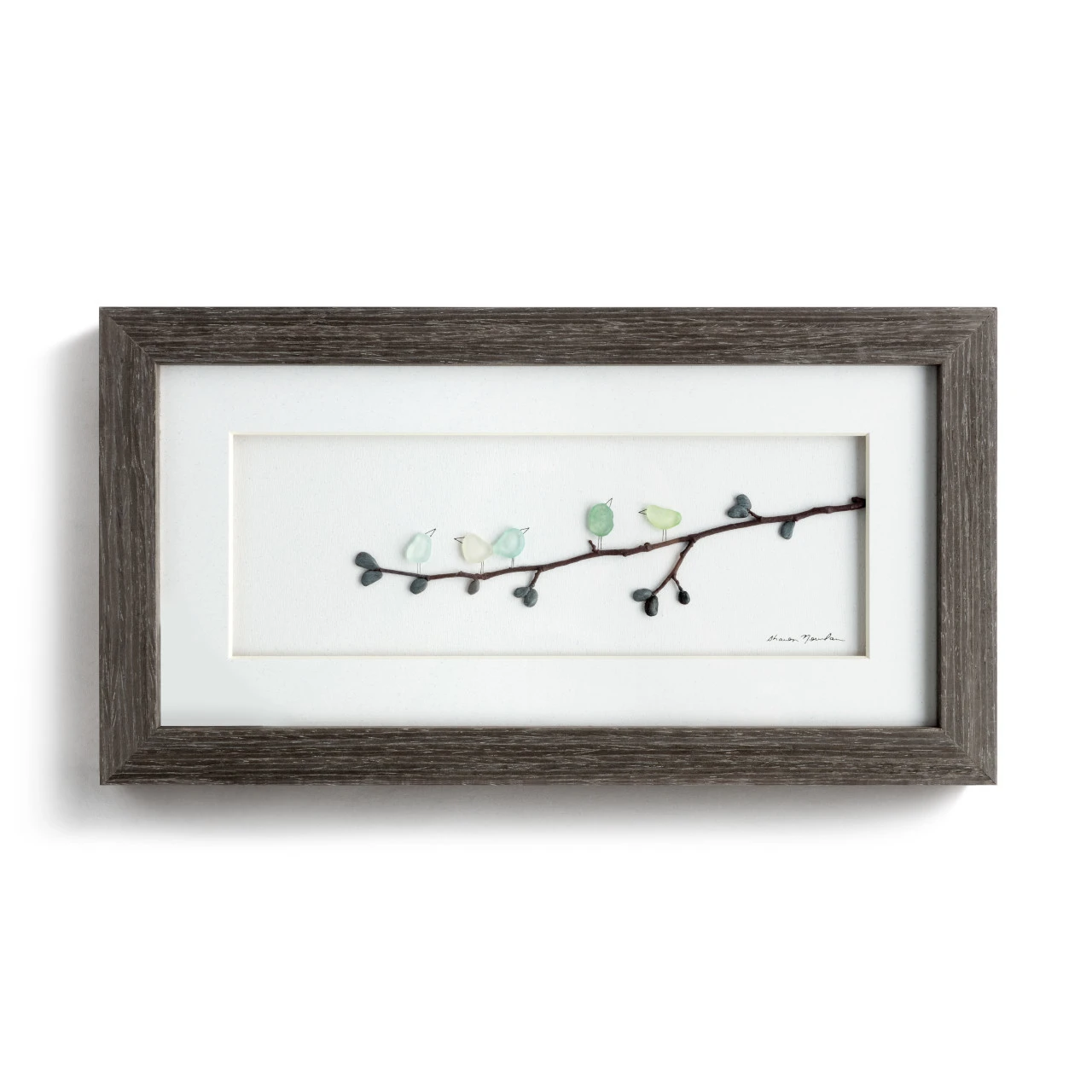 Sharon Nowlan Collection Five of a Kind Birds Wall Art 15" x 8" thumbnail
