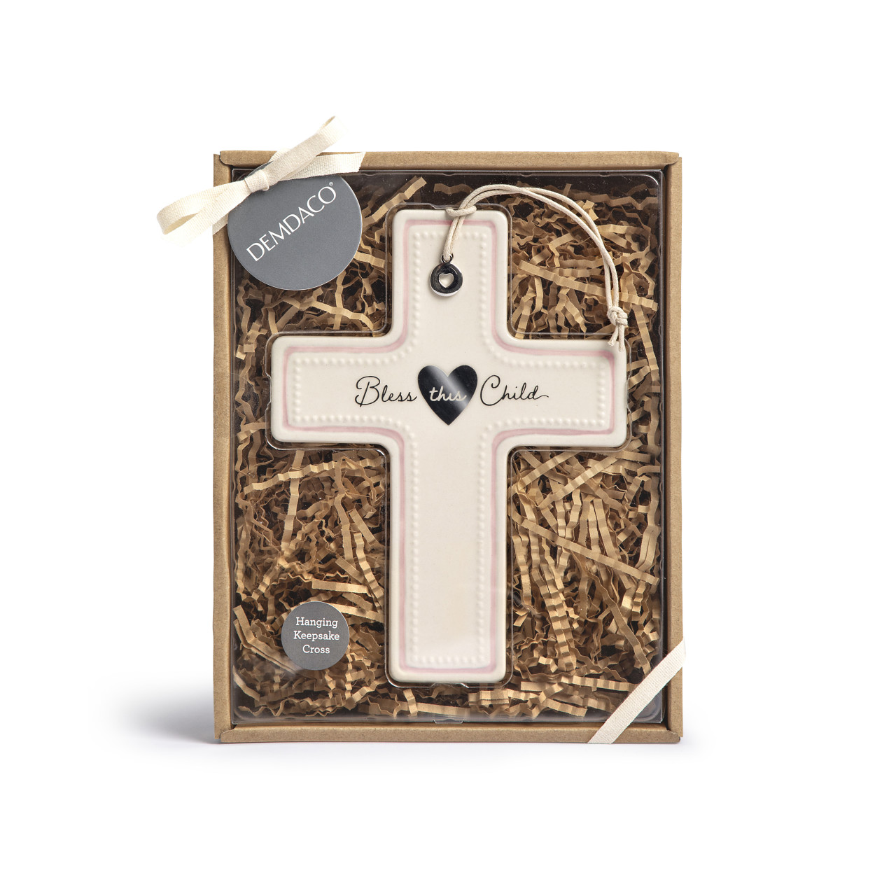 Bless This Child Wall Cross - Pink thumbnail