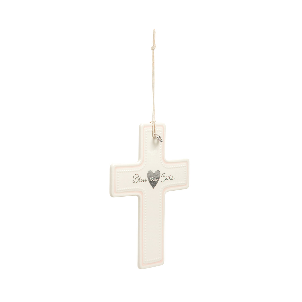 Bless This Child Wall Cross - Pink thumbnail