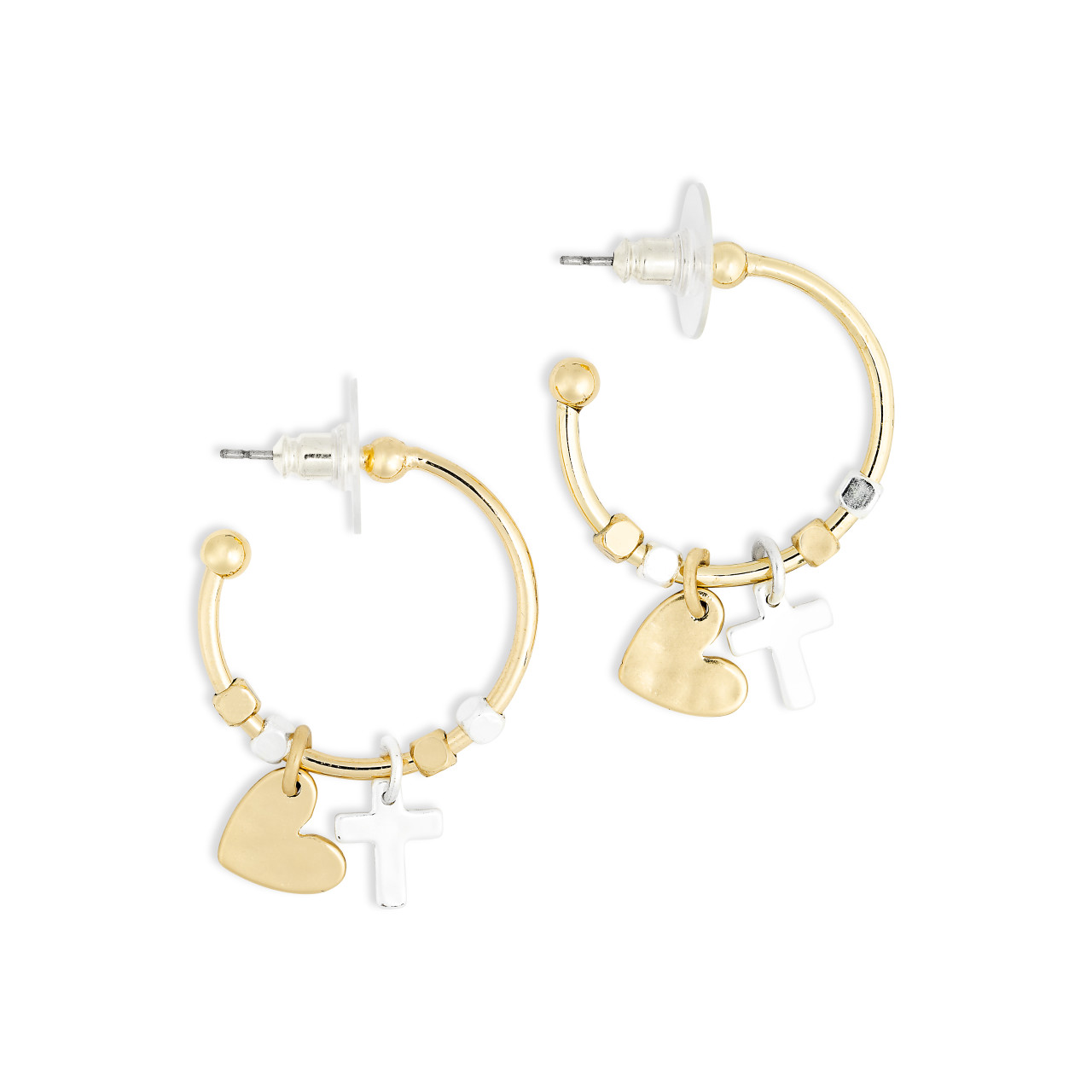 Giving Earrings - Heart and Cross thumbnail