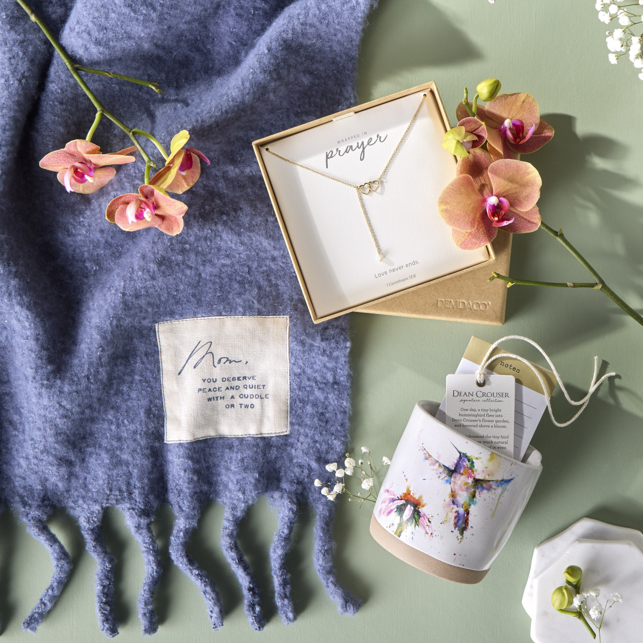 Dear You Collection Blue Mom Cuddle Blanket 50" x 60" thumbnail