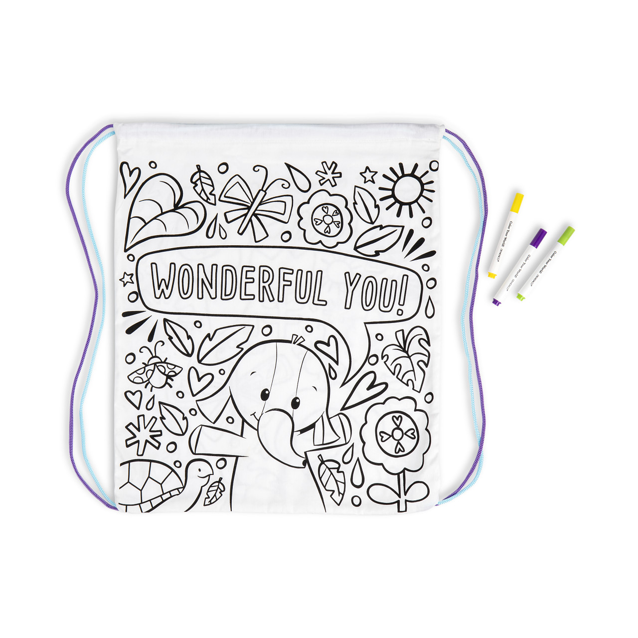 Color Me Drawstring Bag - Elephant thumbnail