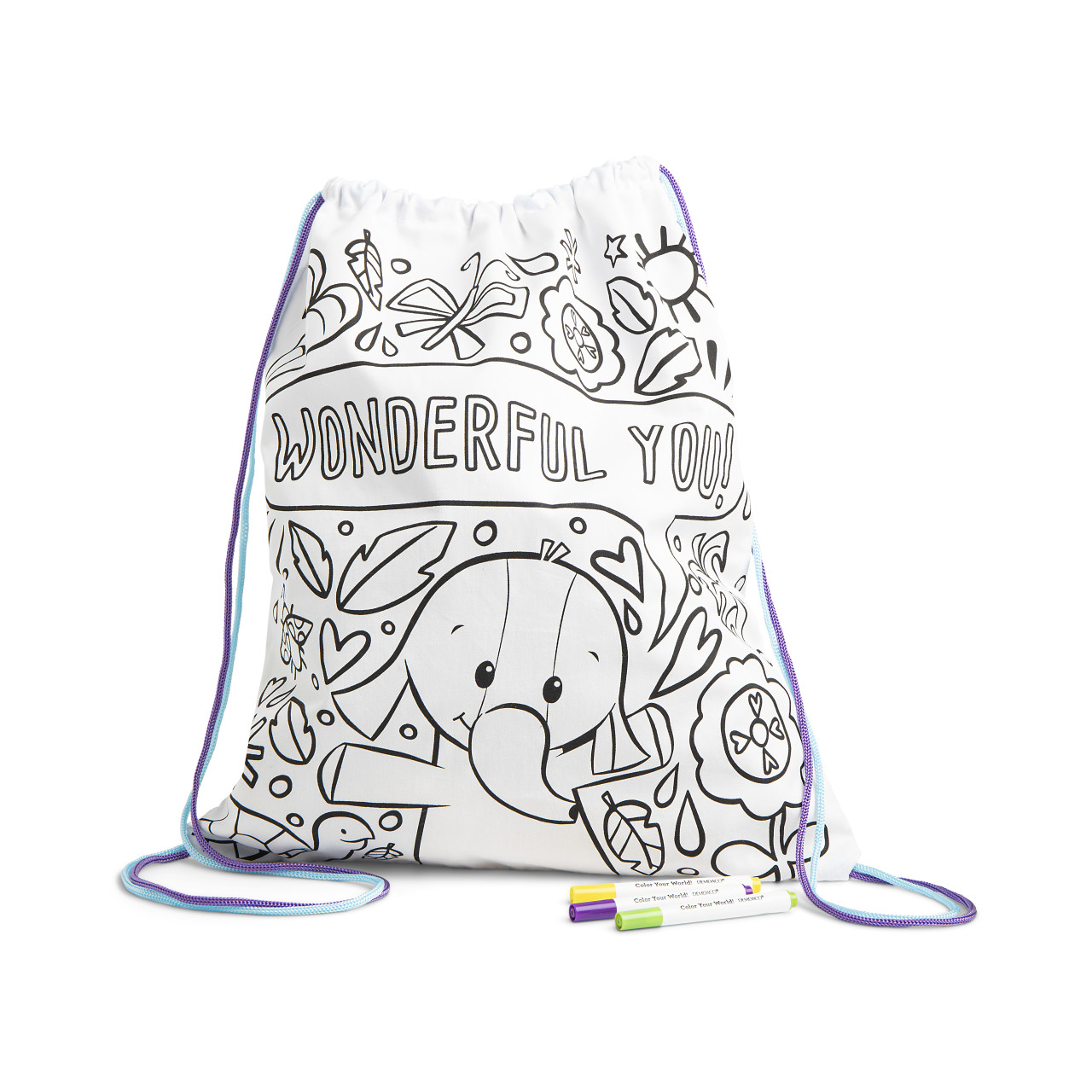 Color Me Drawstring Bag - Elephant thumbnail