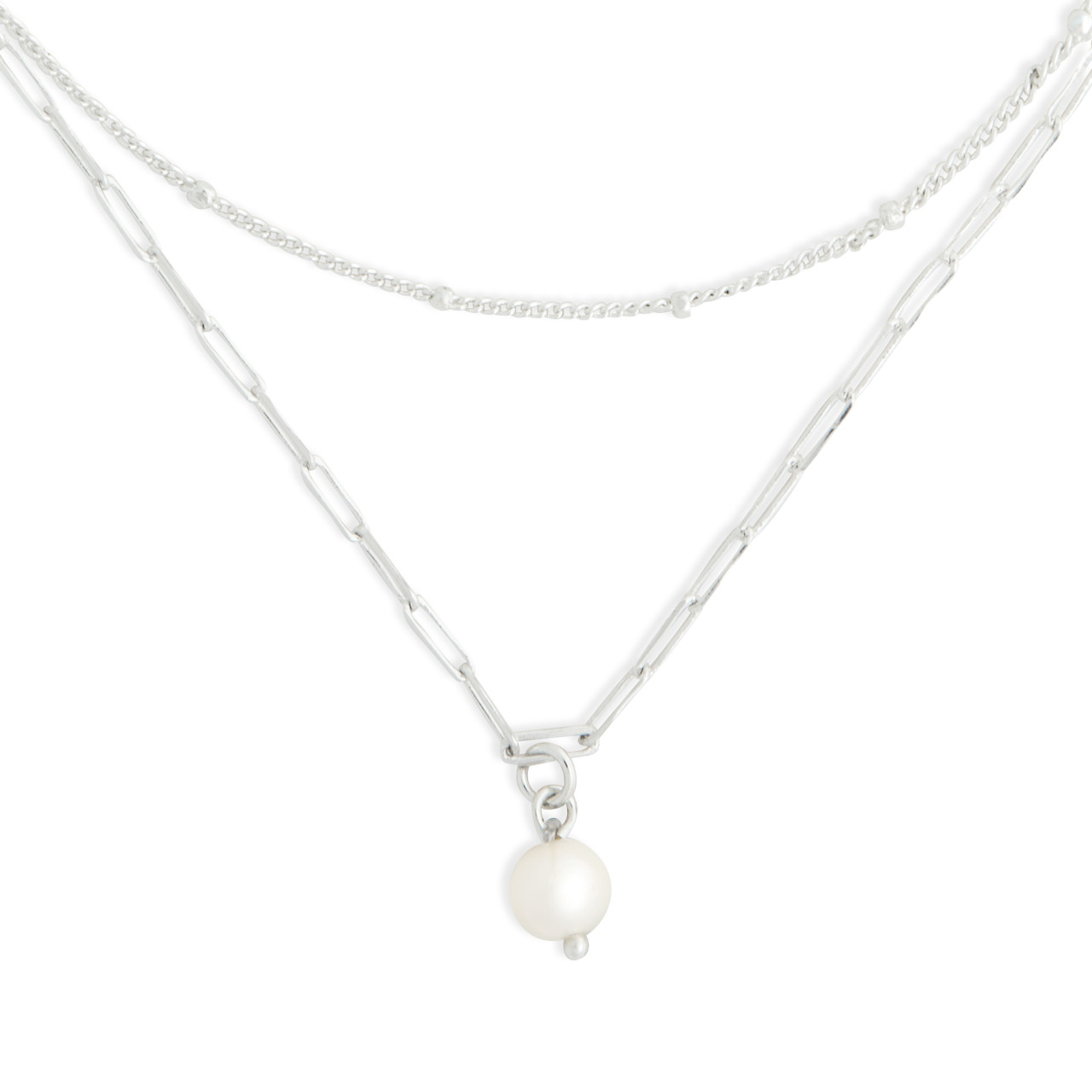 Pearls From Within Necklace - Silver thumbnail