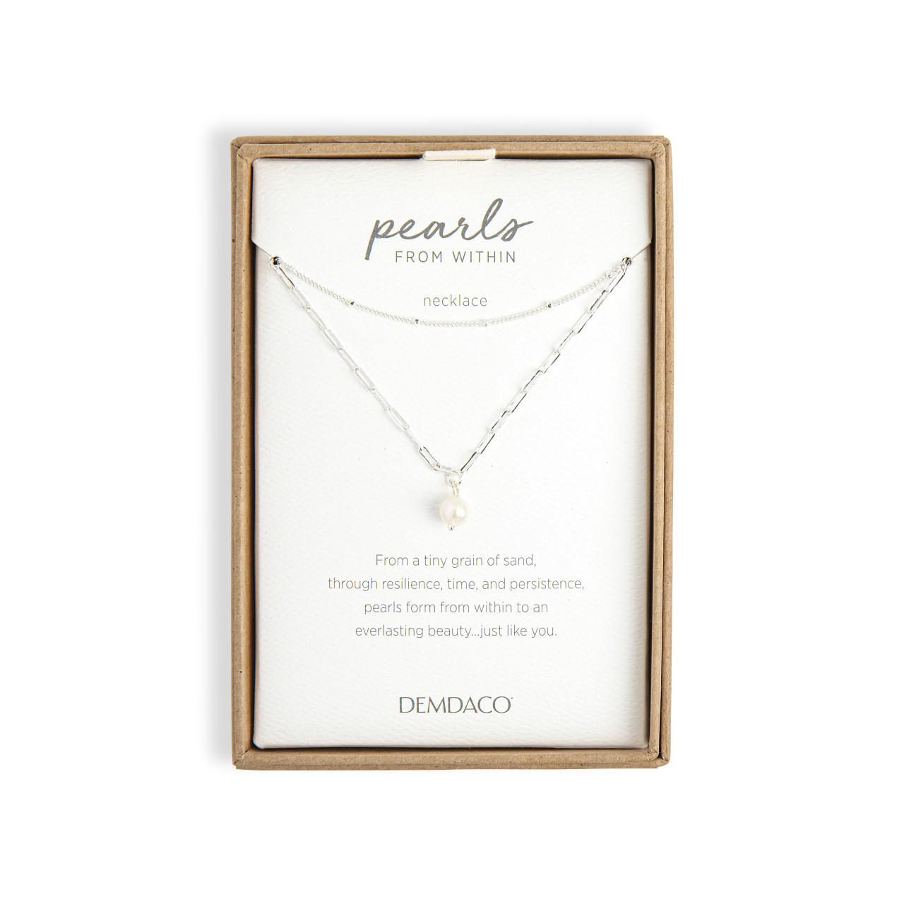 Pearls From Within Necklace - Silver thumbnail