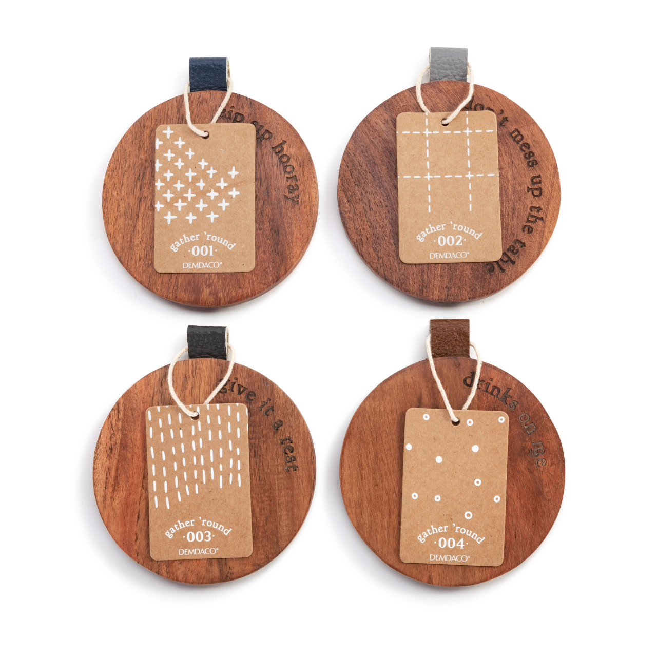 Wood Coaster Drink Set - 4 thumbnail
