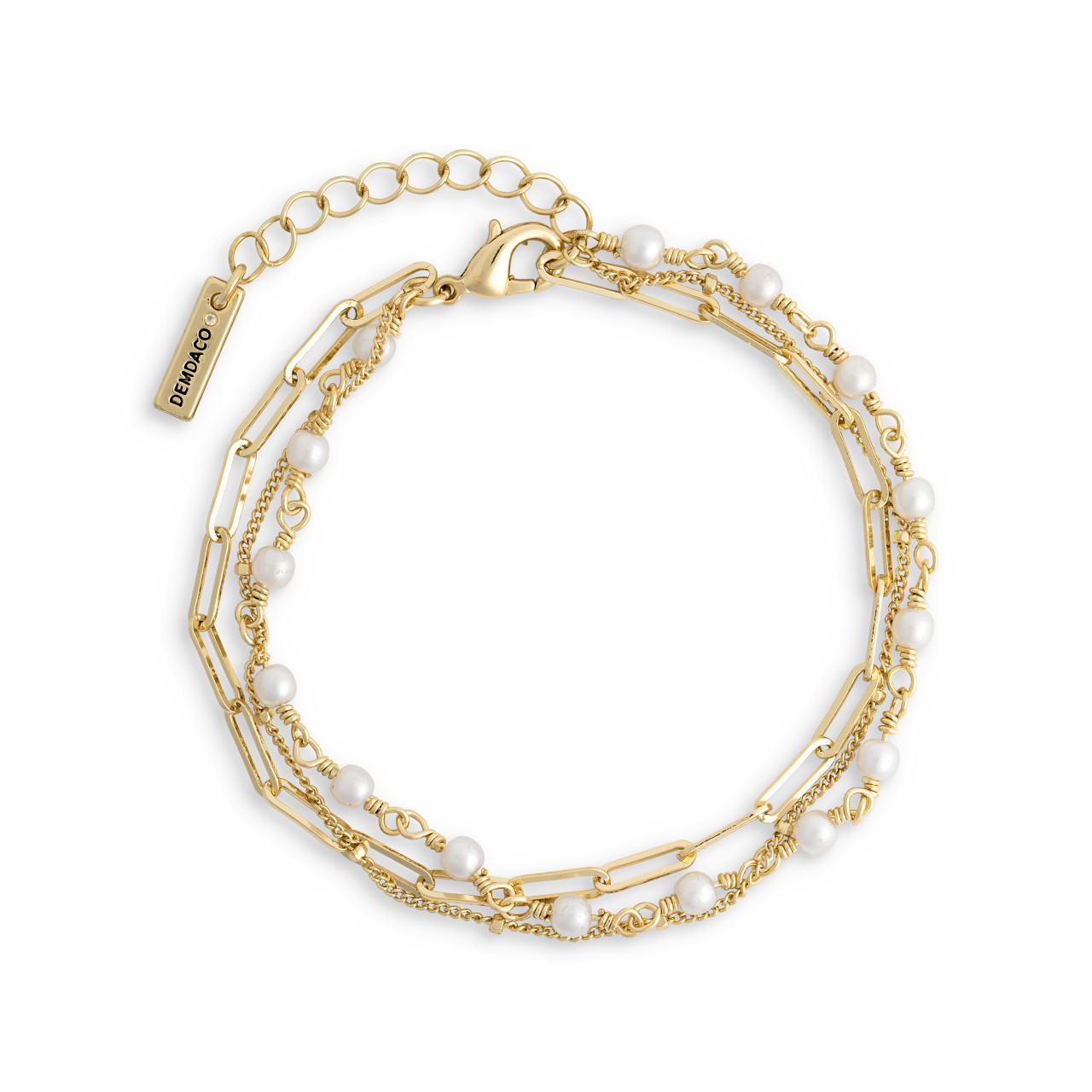 Pearls From Within Gold Chain Adjustable Bracelet 7" thumbnail