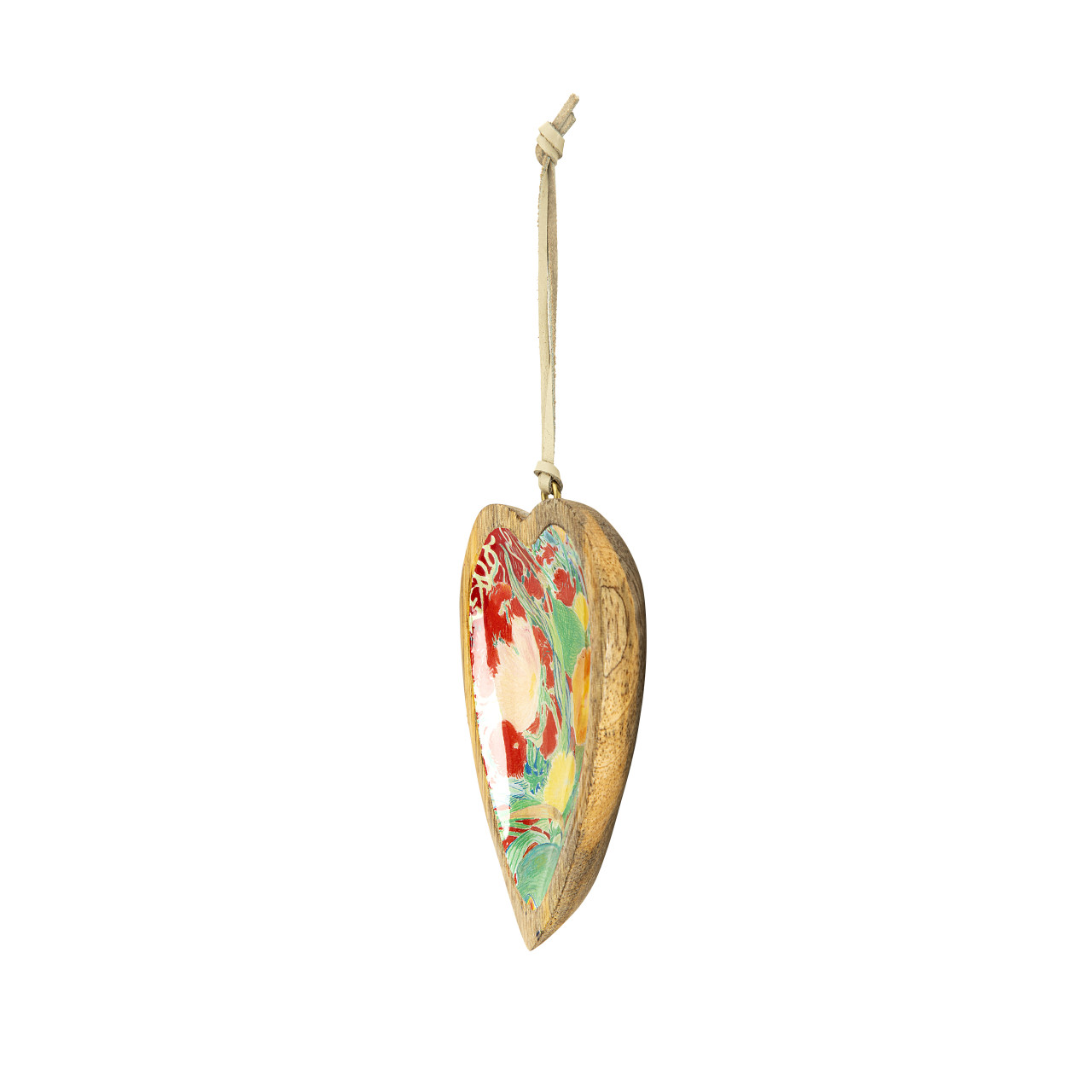 ArtLifting Heart Ornament - Floral Stripes thumbnail