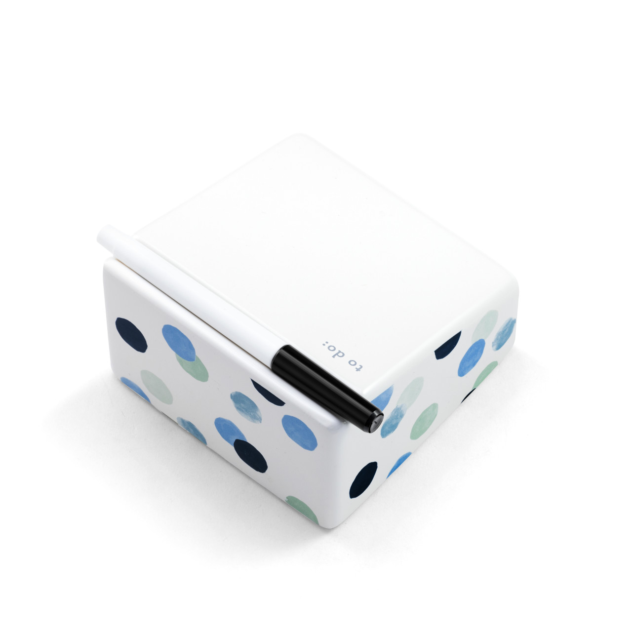 Blue Dots Write On! Ceramic Notepad thumbnail