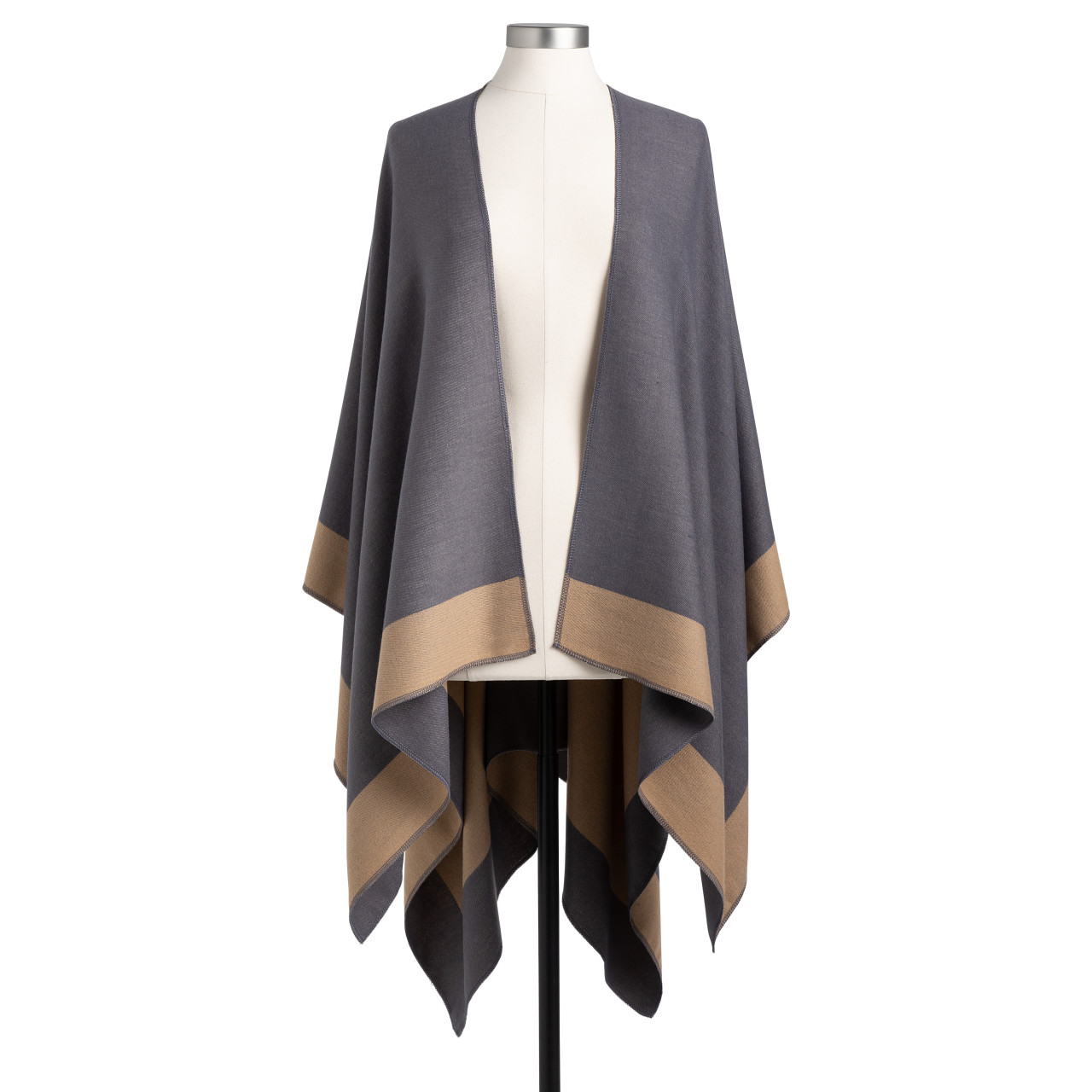 Reversible Kimono - Camel and Gray thumbnail