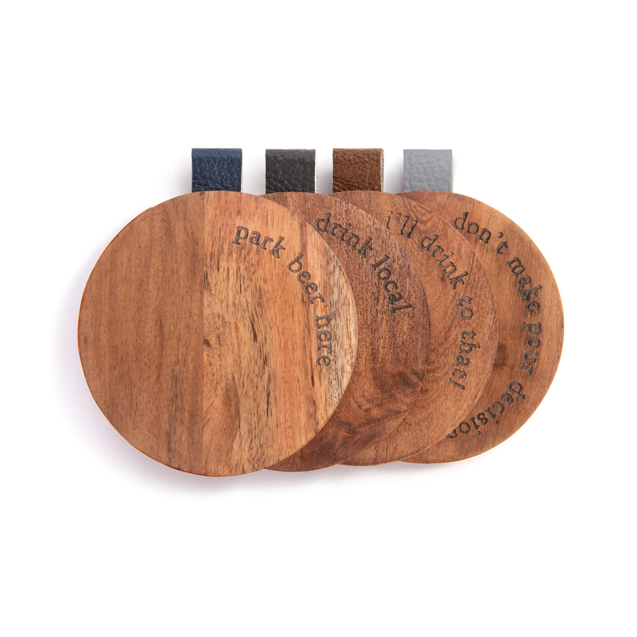Wood Coaster Beer Set - 4 thumbnail