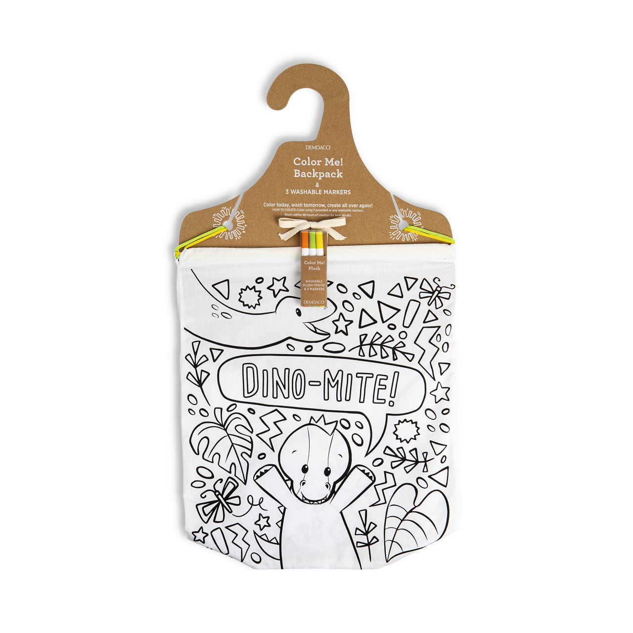 Color Me Drawstring Bag - Dinosaur thumbnail