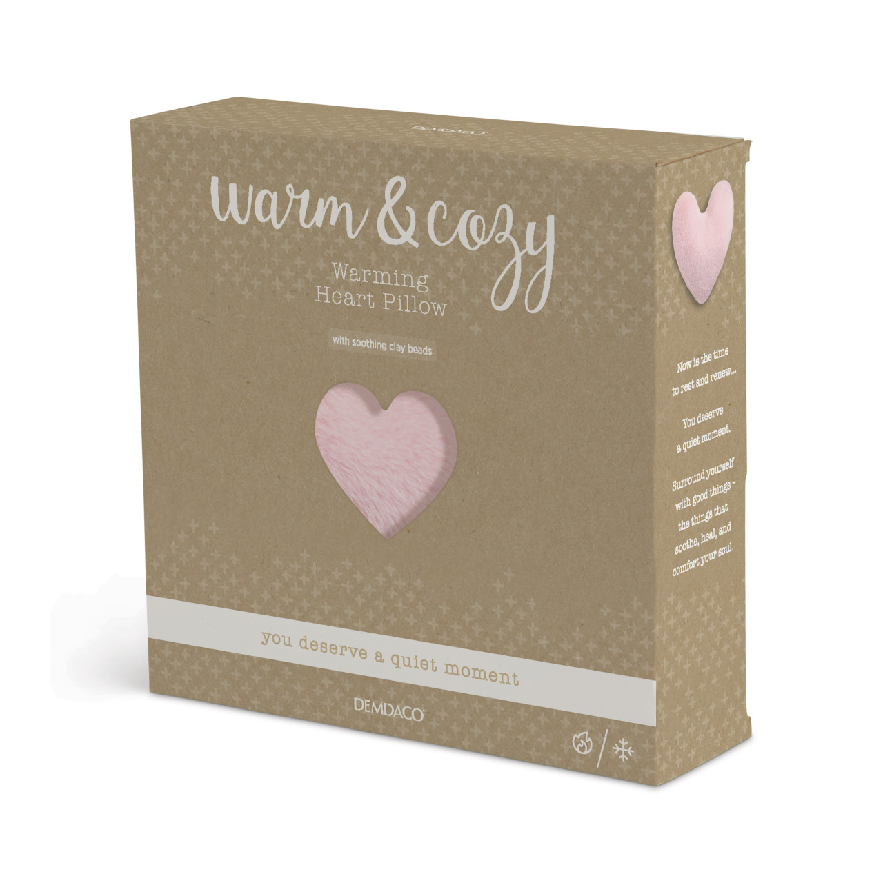 Comfort Collection Pink Warming Heart Pillow 10" x 10" thumbnail