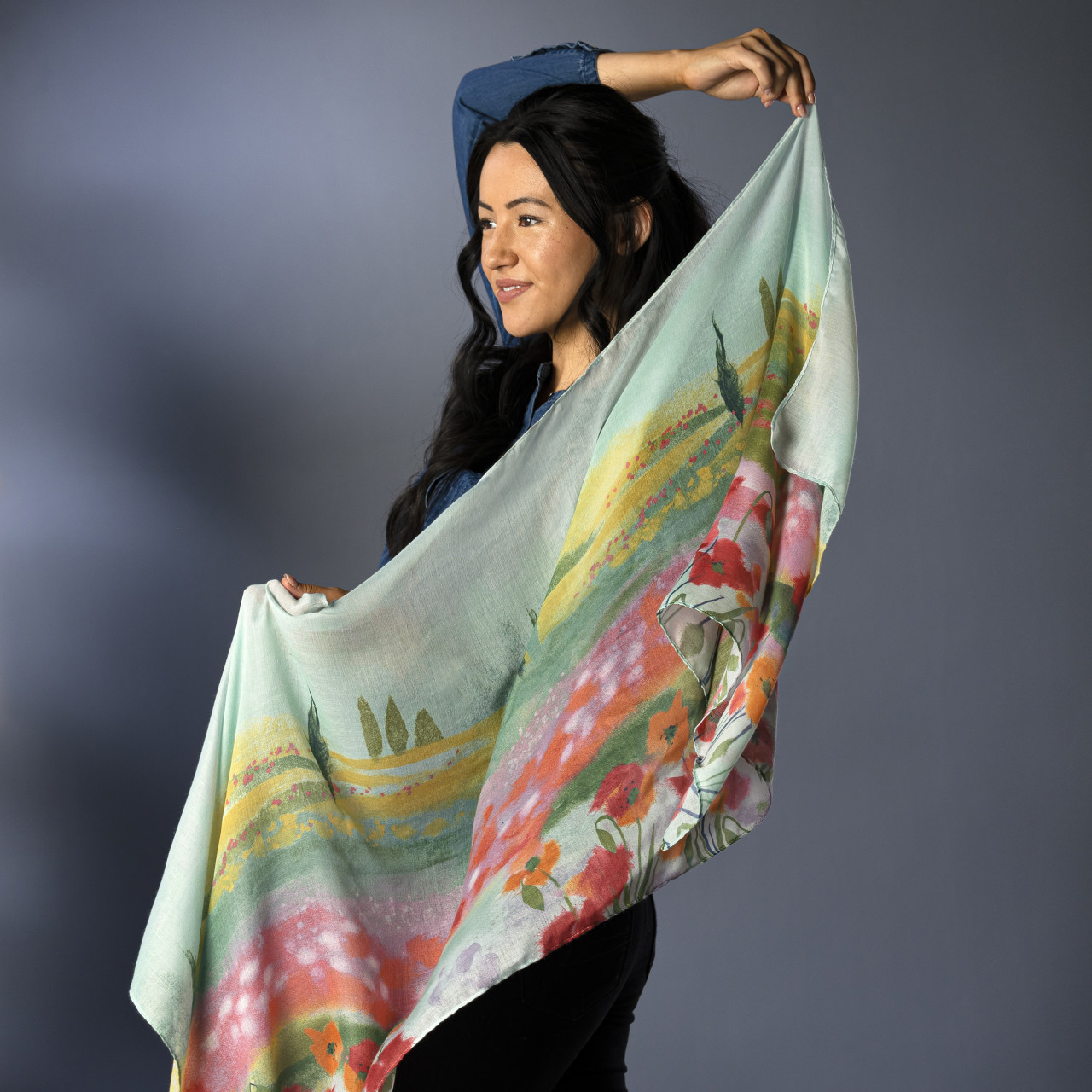 ArtLifting Rectangle Scarf - Poppy Keshi thumbnail
