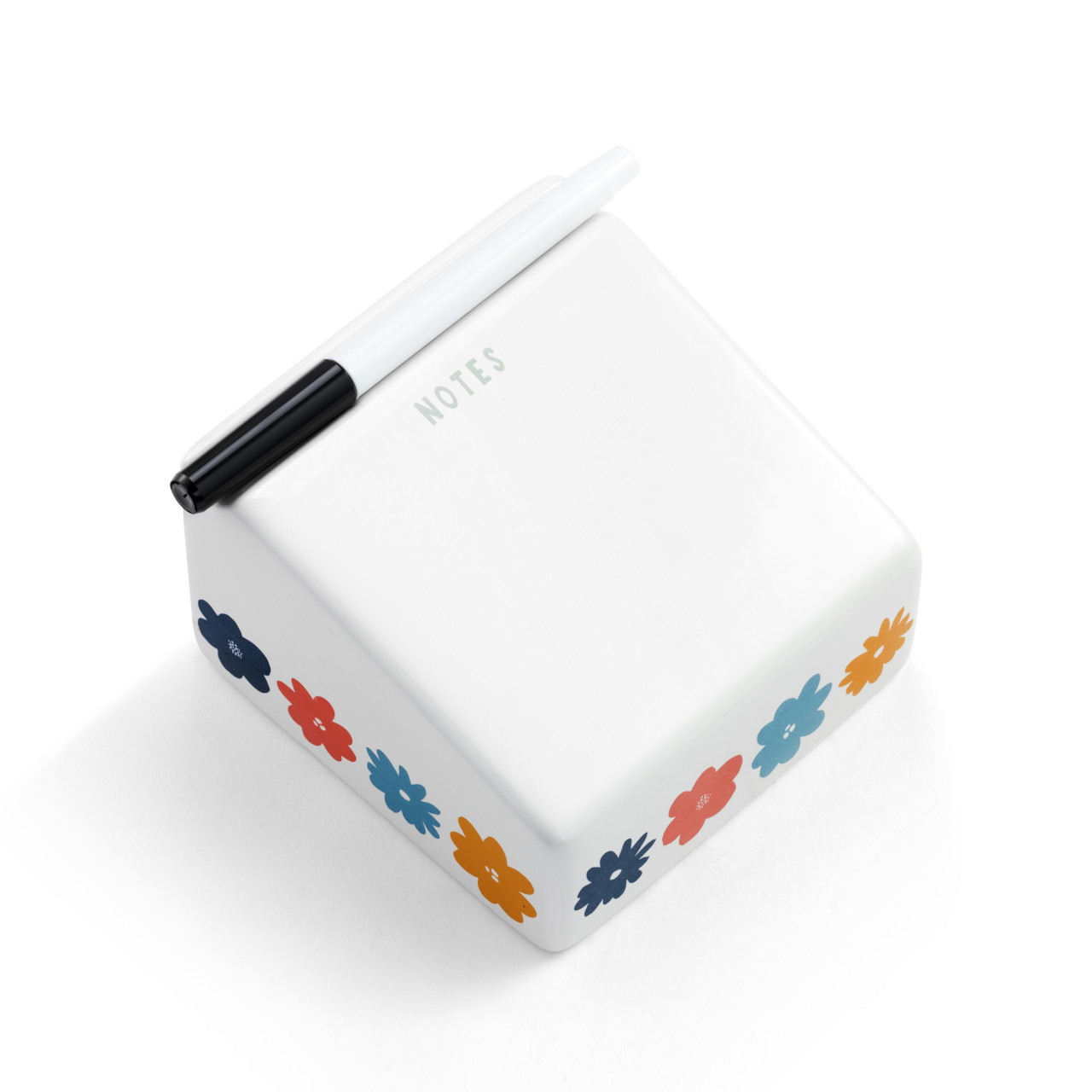 WRITE ON Collection Bright Floral Ceramic Notepad With Black Marker thumbnail