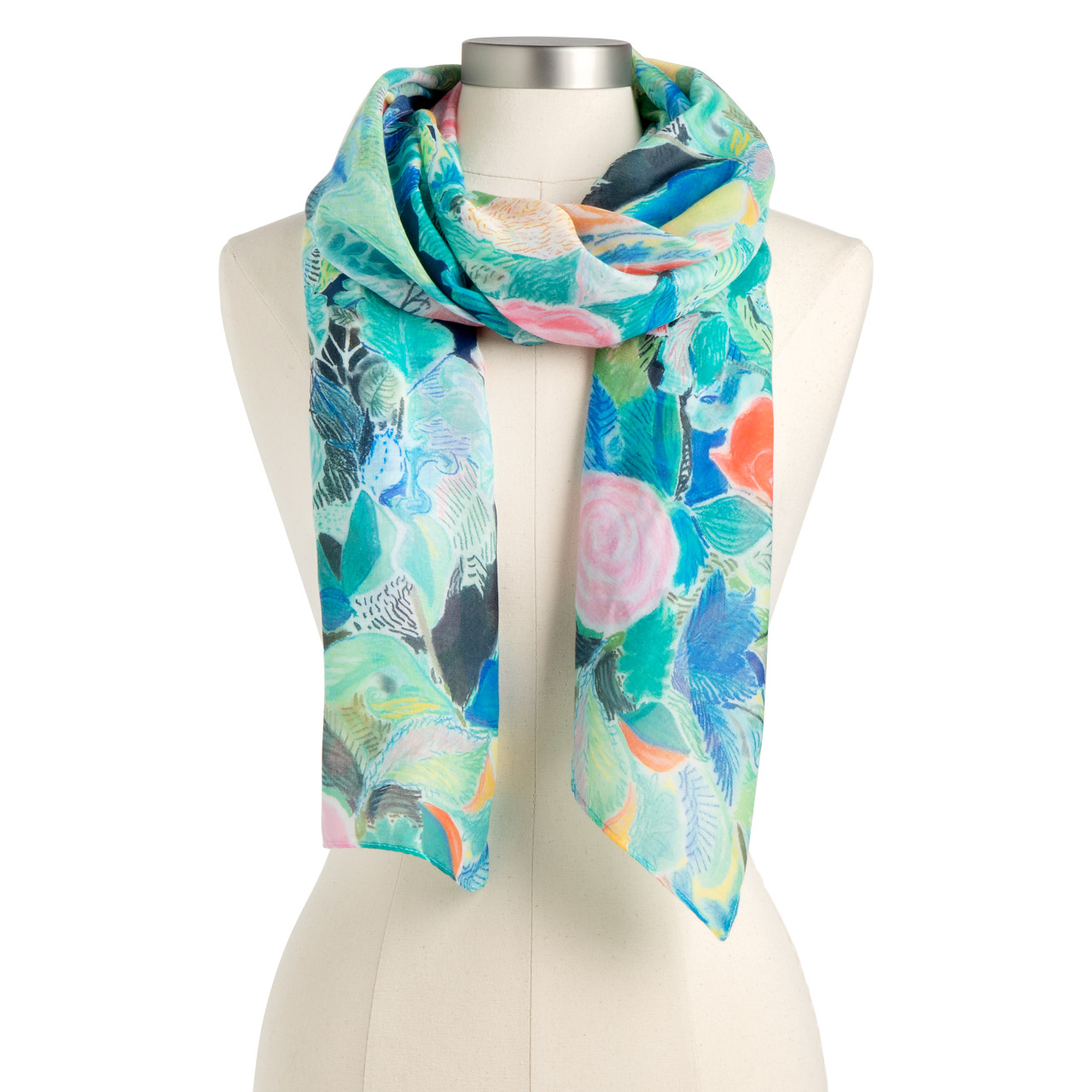 ArtLifting Rectangle Scarf - Floral Black thumbnail