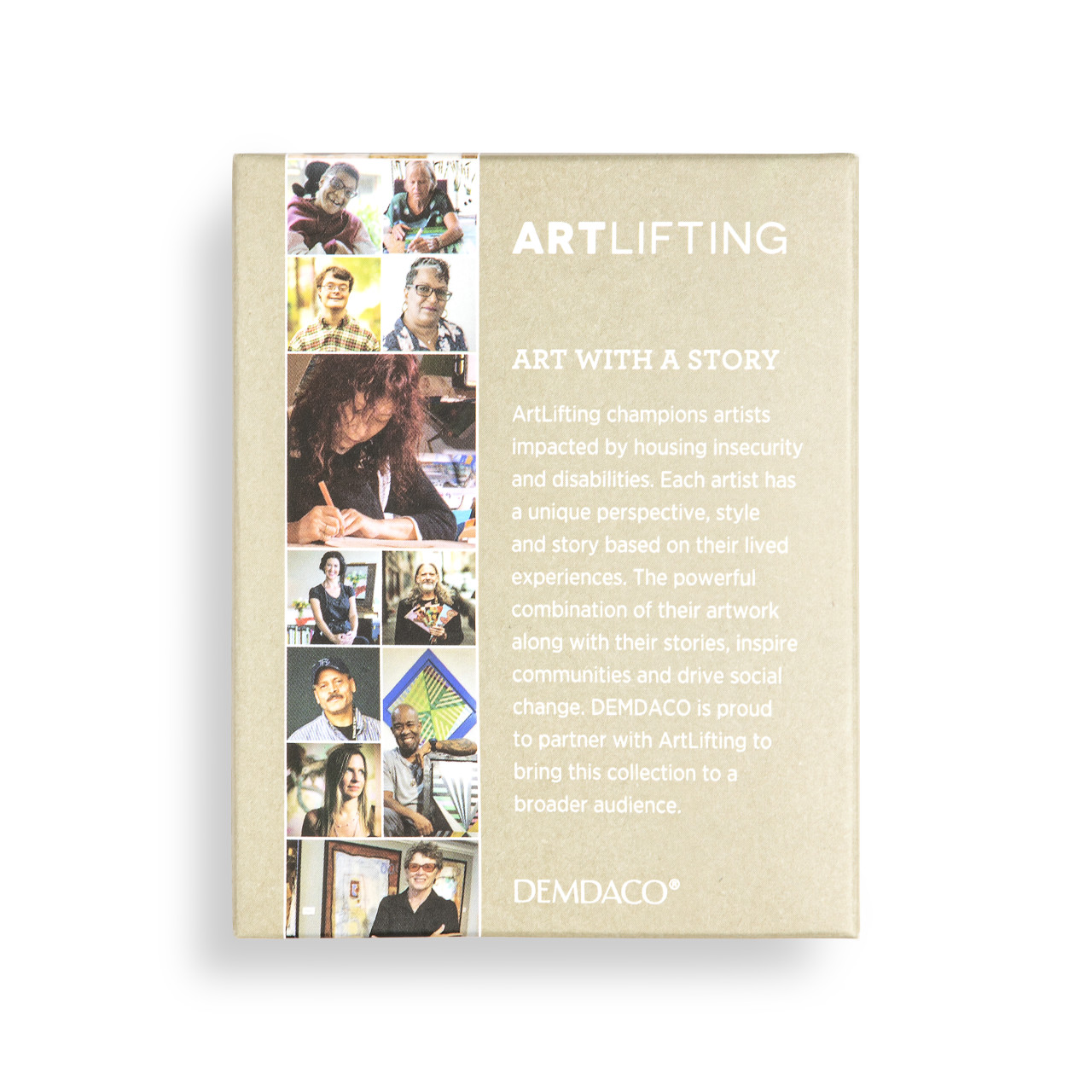 ArtLifting Heart Ornament - Off White and Black thumbnail