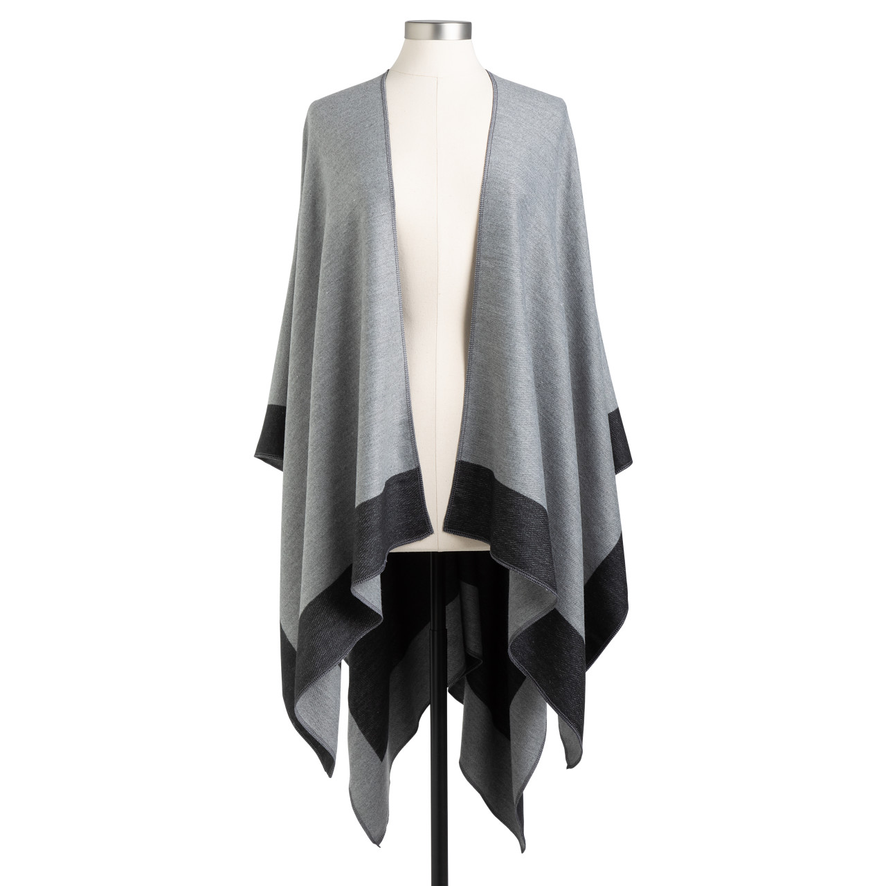 Reversible Kimono - Black  and Gray thumbnail