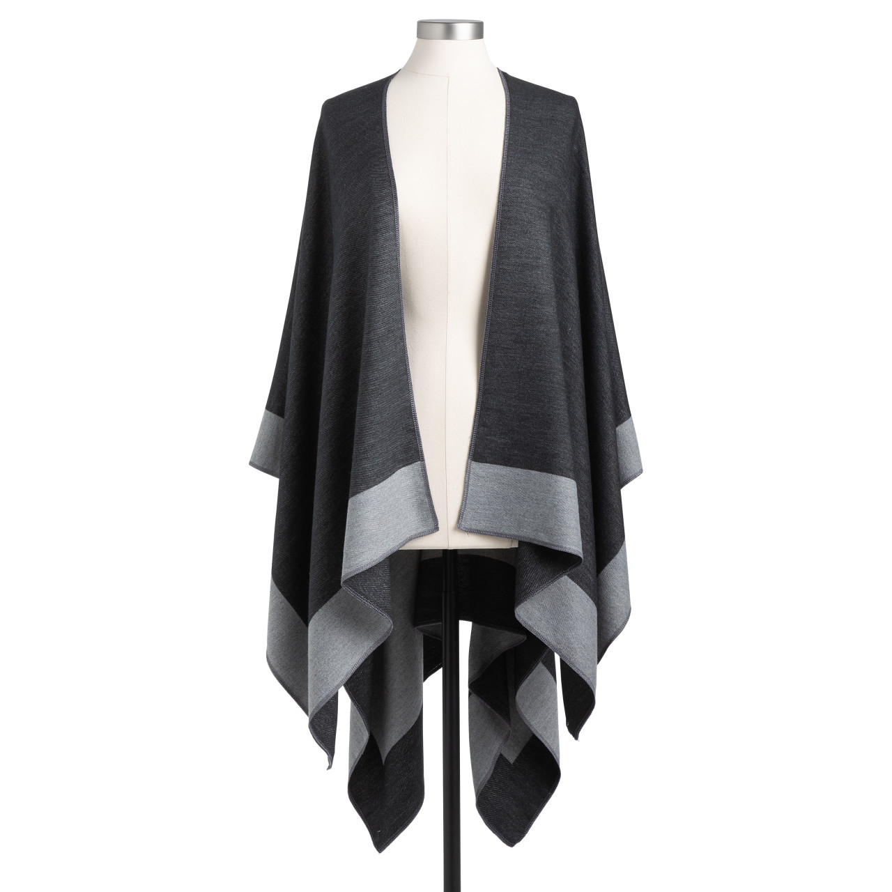 Reversible Kimono - Black  and Gray thumbnail