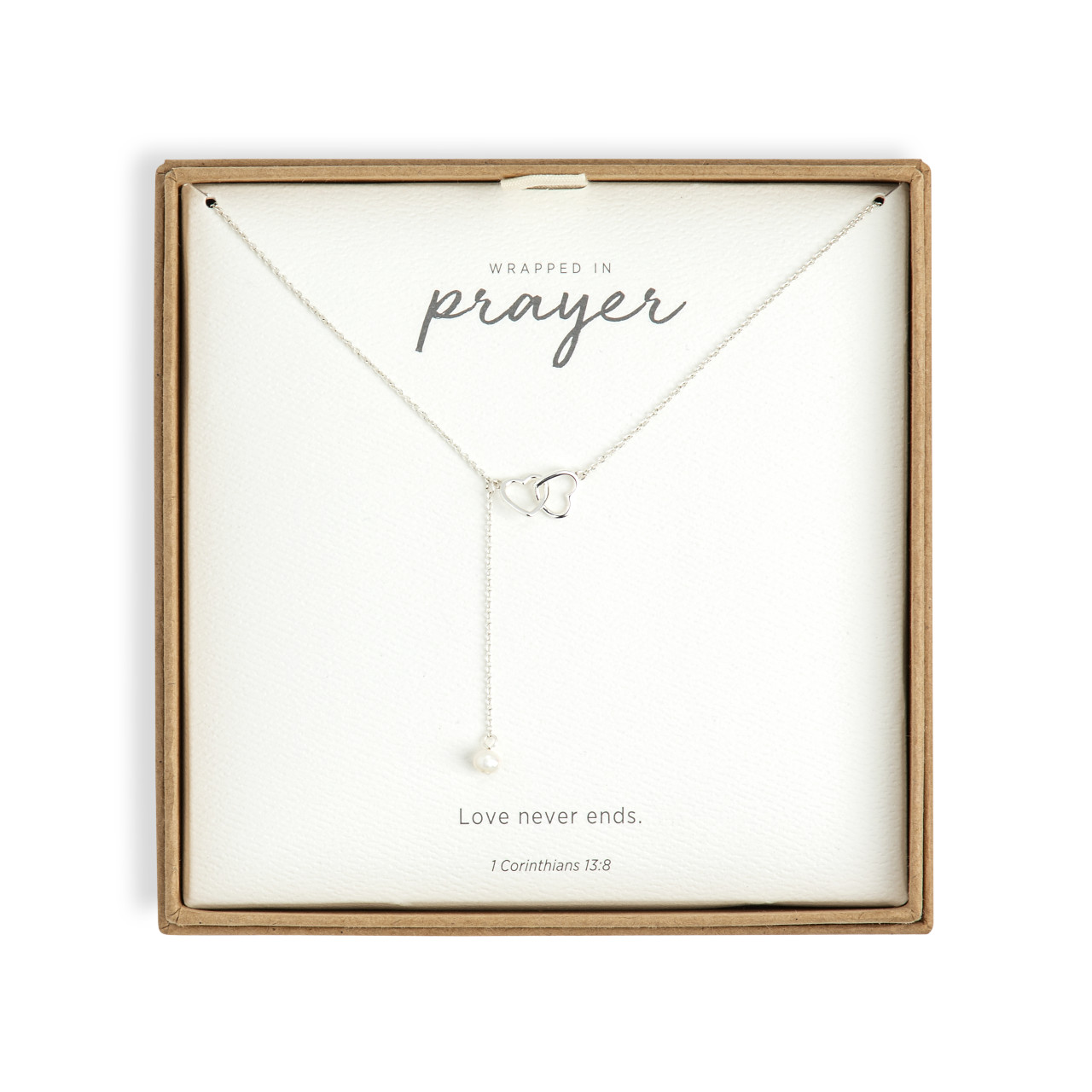 Dainty Double Heart Necklace-Silver thumbnail