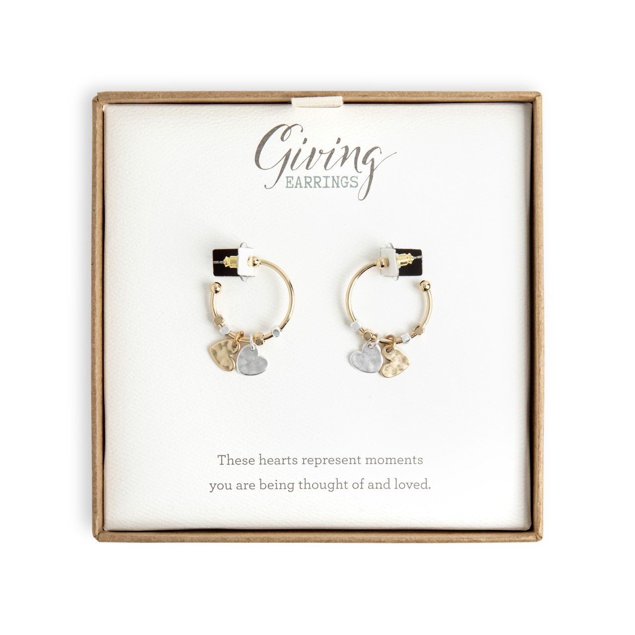 Giving Earrings - Double Heart thumbnail