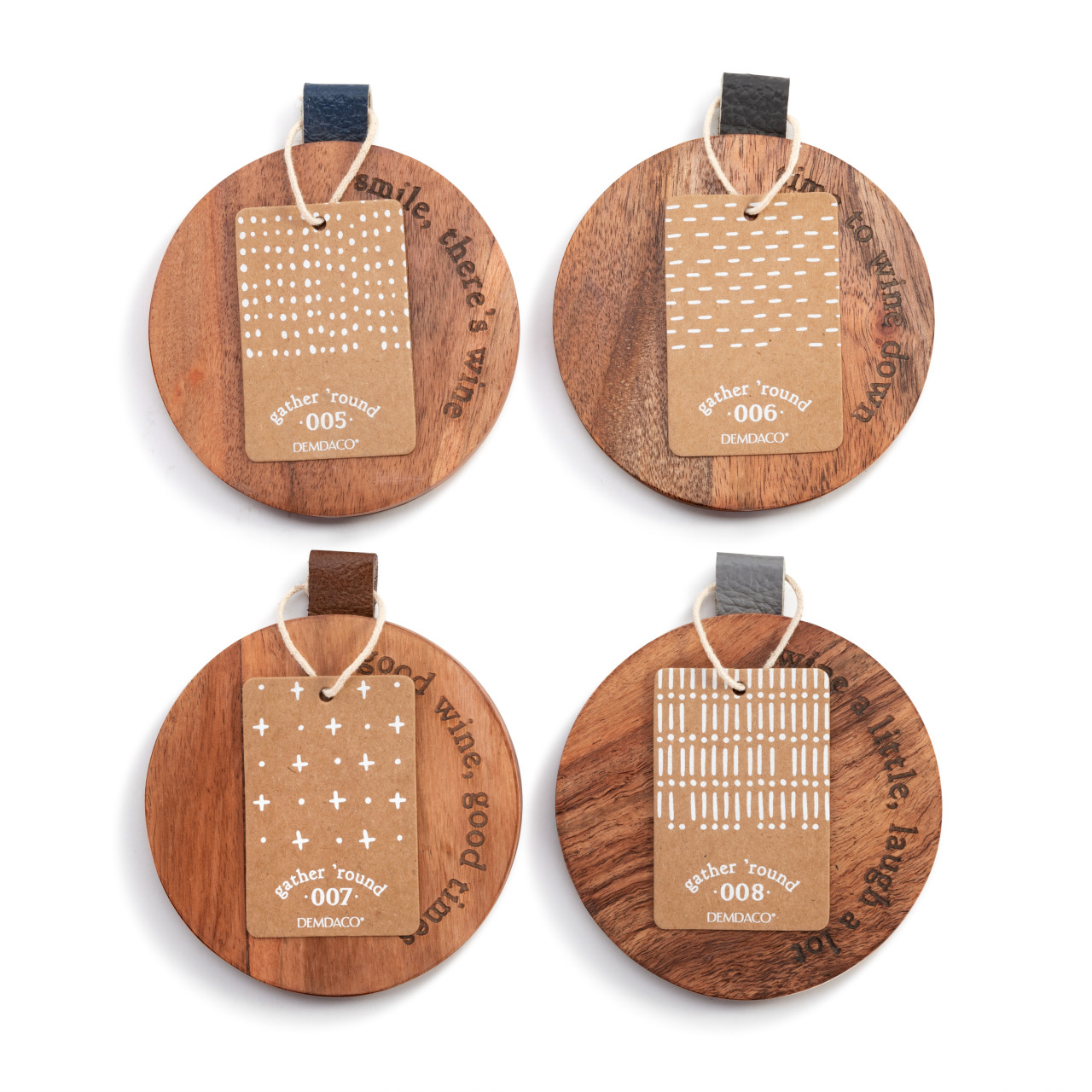 Wood Coaster Wine Set - 4 thumbnail