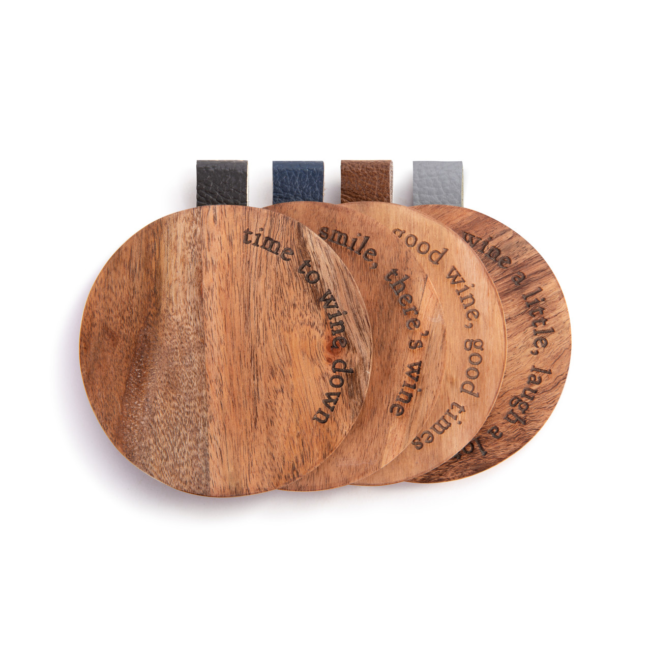 Wood Coaster Wine Set - 4 thumbnail