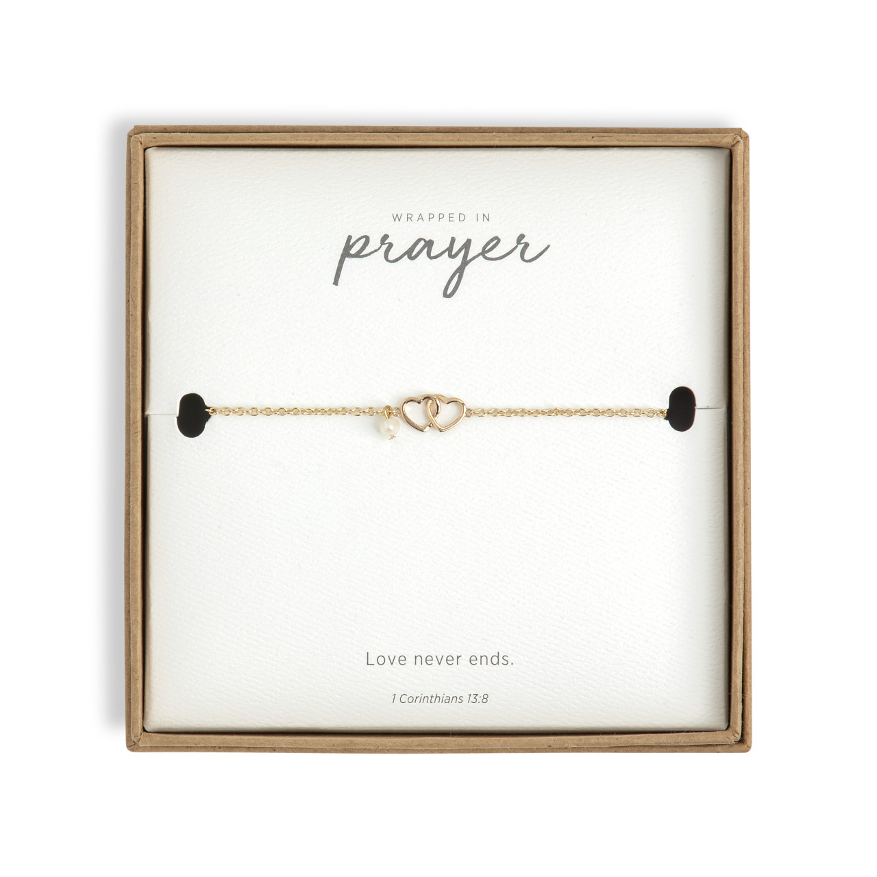 Dainty Bracelet - Gold Double Heart thumbnail