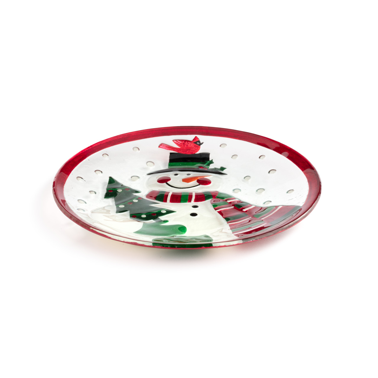 Mr. Snowman Round Plate thumbnail