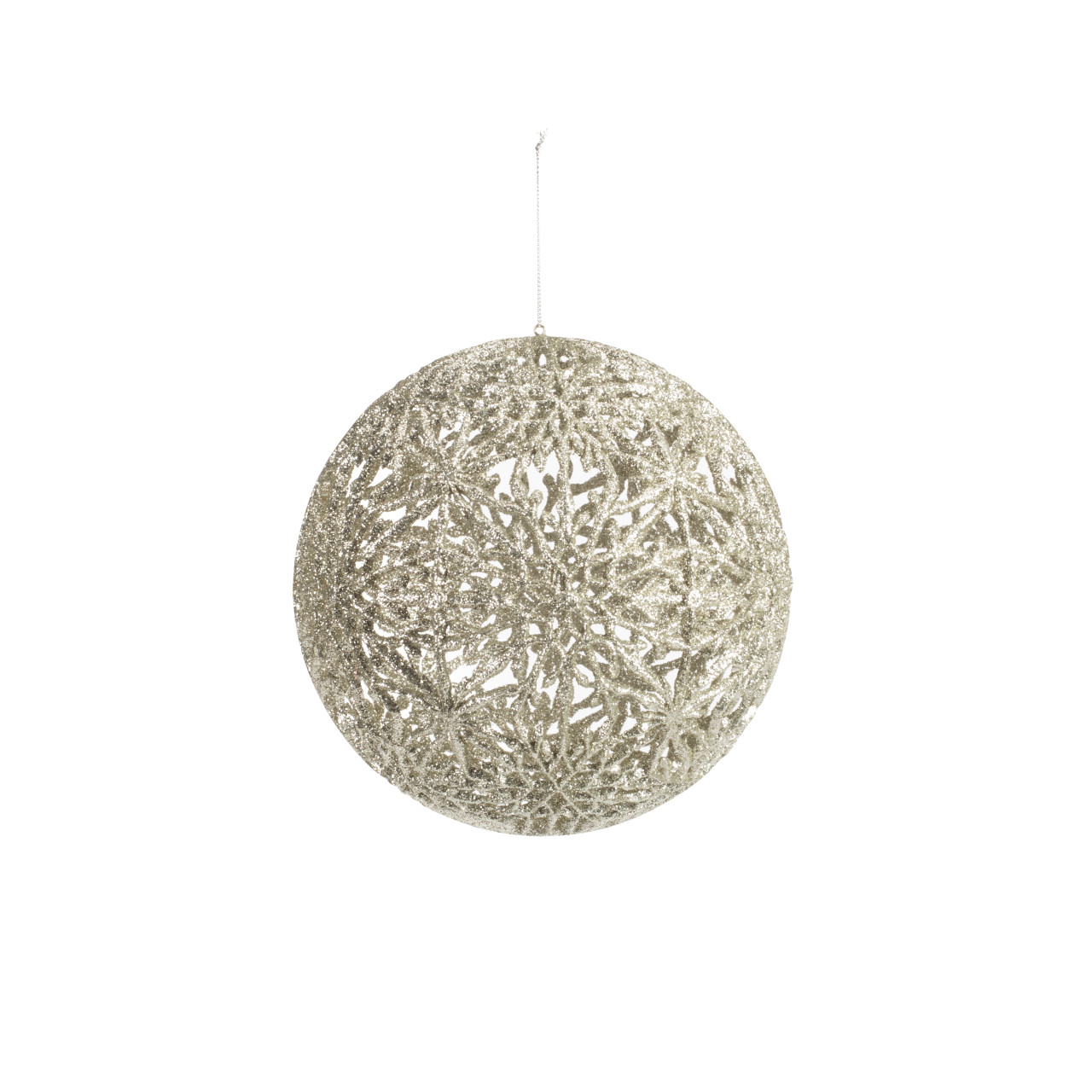 Oversized Globe Snowflake Ornament - Silver thumbnail