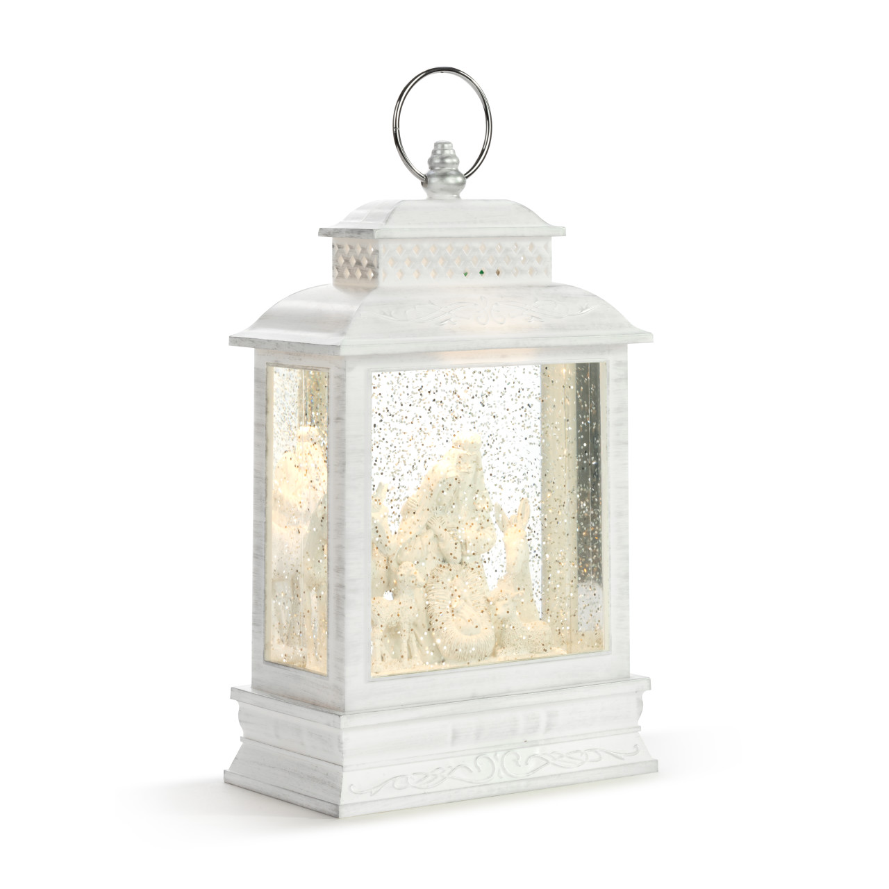 Faithful Finds Holiday Lit Nativity Stable Scene Lantern 6.25" x 10" thumbnail