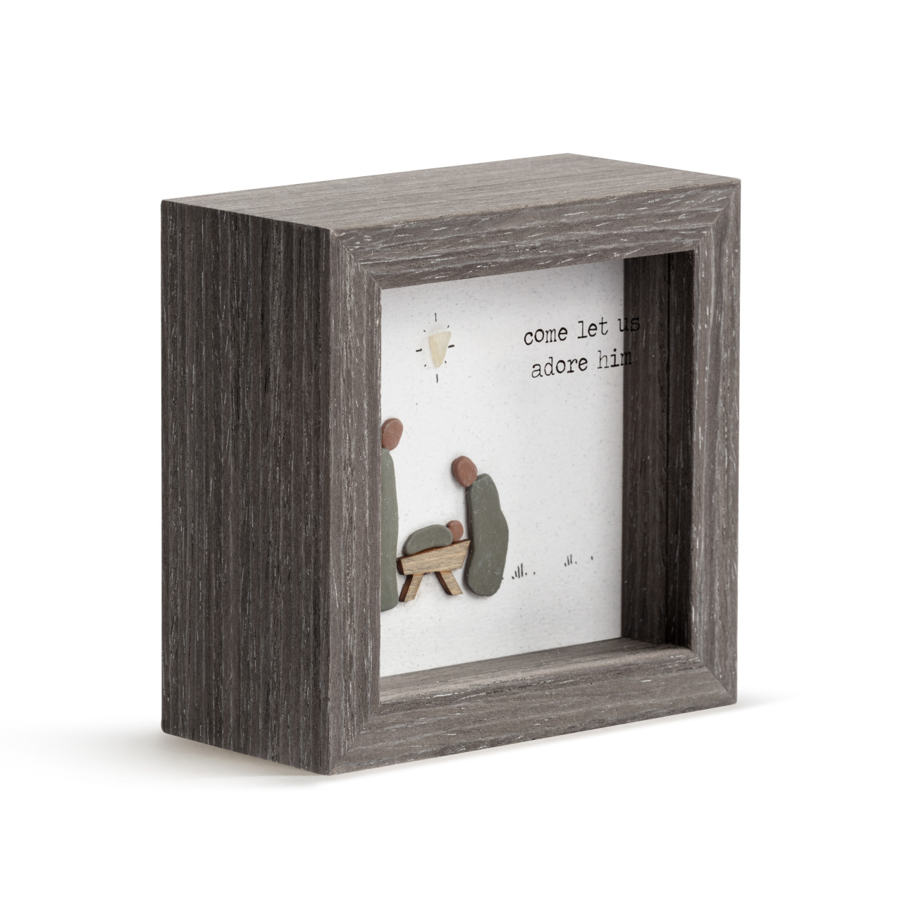 Sharon Nowlan Collection Come Let Us Adore Him Shadowbox 4" x 4" thumbnail