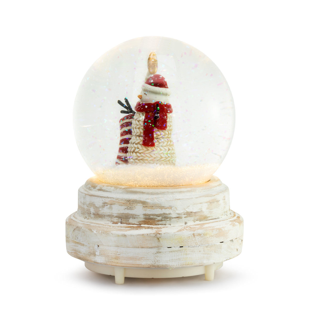 Cozy Time Snowman Musical Christmas Carols Snow Globe 4" x 6" thumbnail