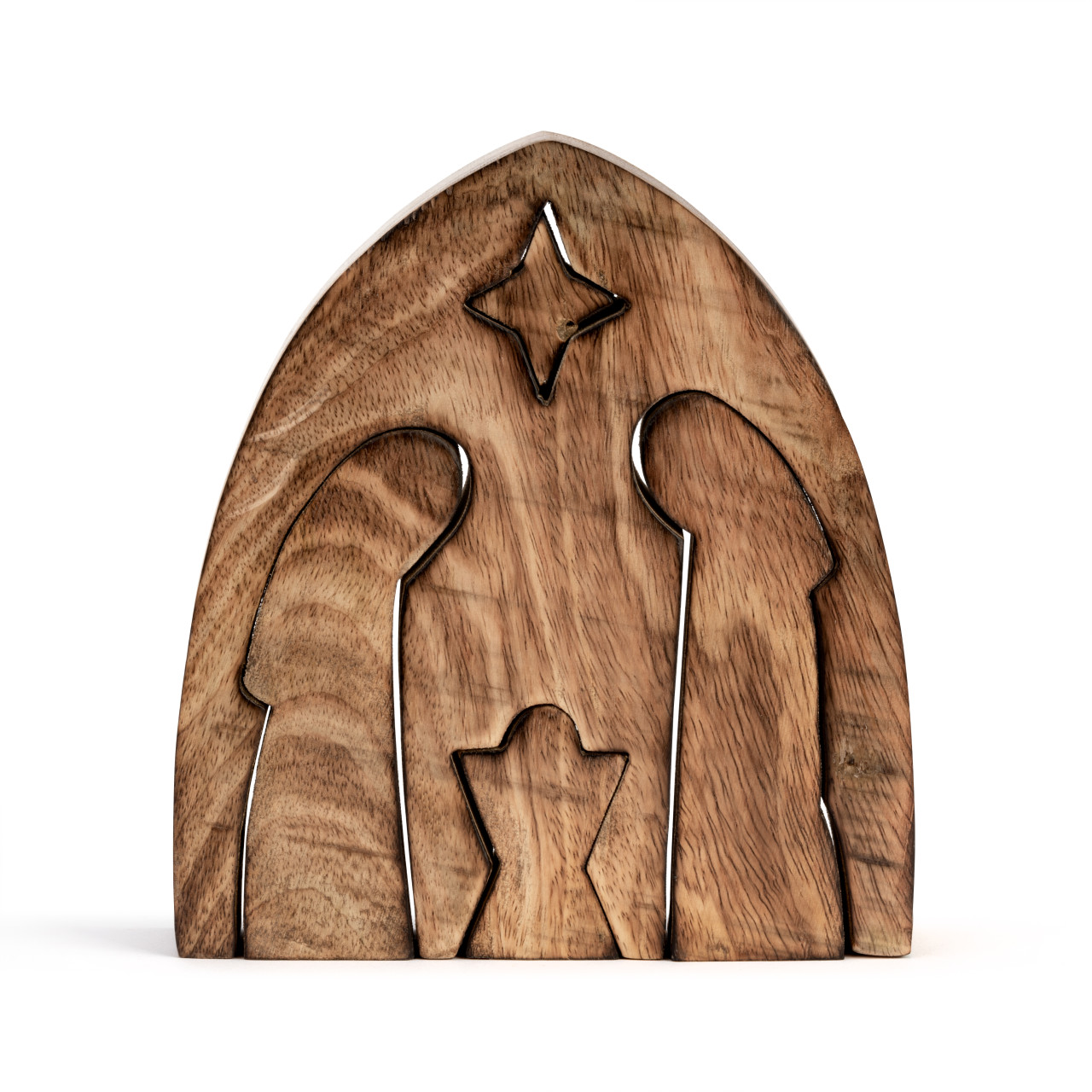 Silhouette Wood Nested Triptych Nativity thumbnail