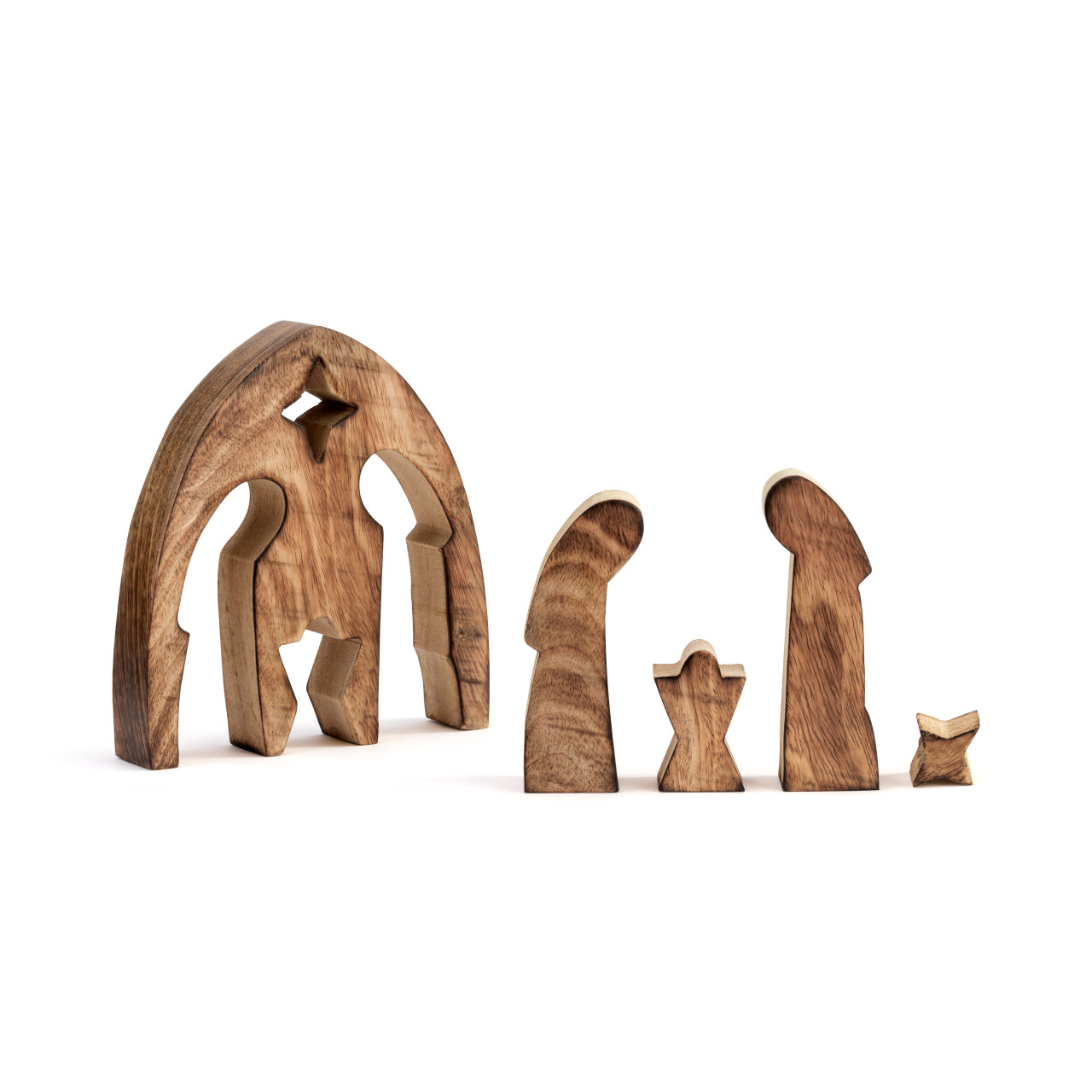Silhouette Wood Nested Triptych Nativity thumbnail