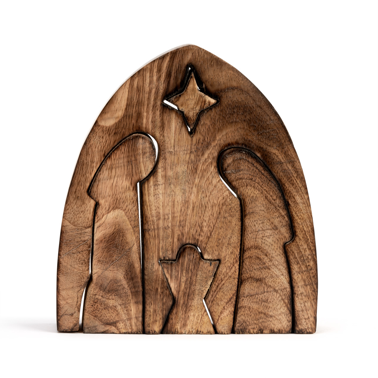 Silhouette Wood Nested Triptych Nativity thumbnail