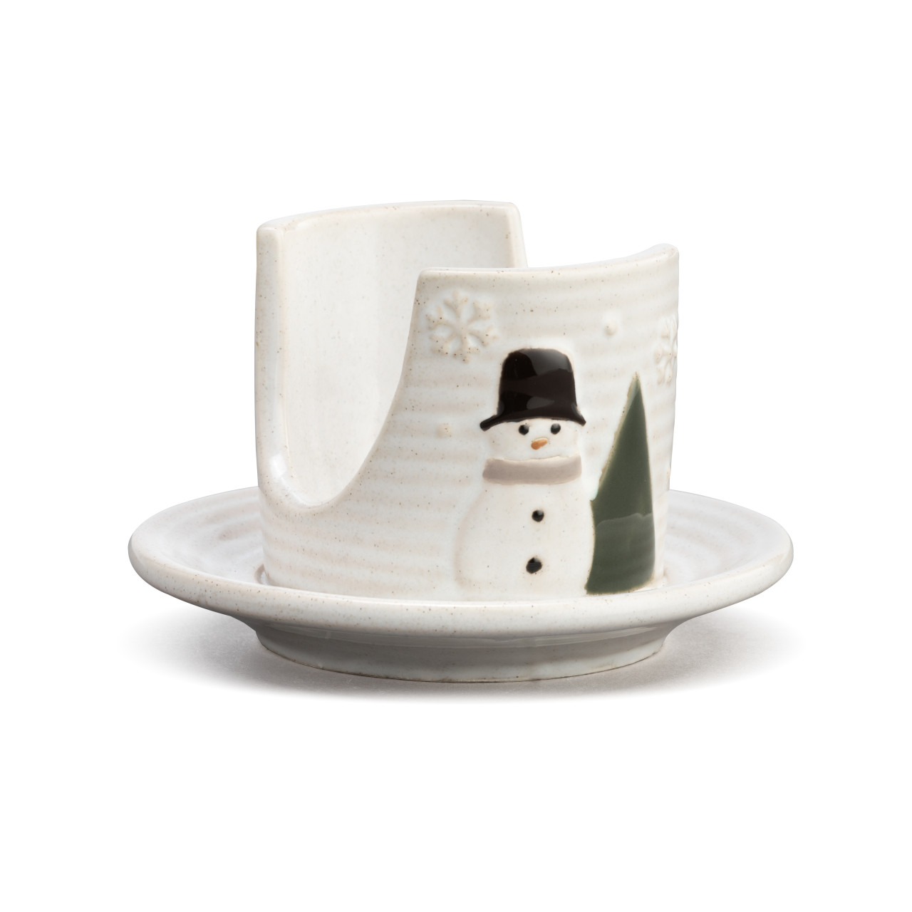 Snow Day Ceramic Soap and Sponge Holder thumbnail