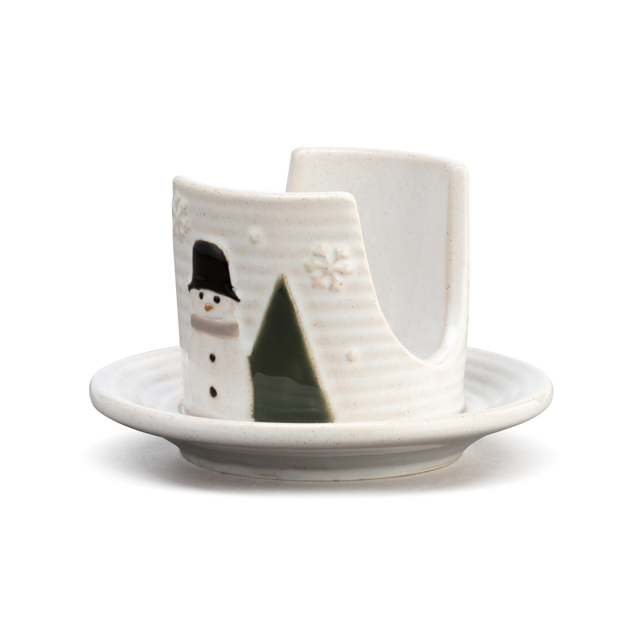 Snow Day Ceramic Soap and Sponge Holder thumbnail