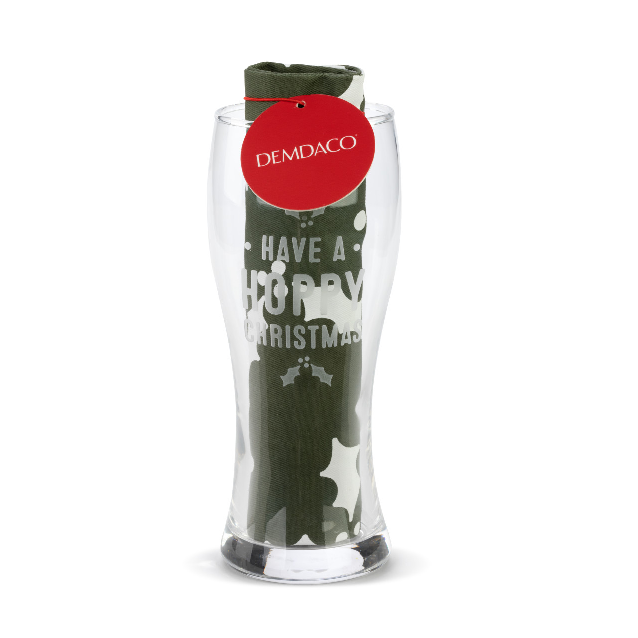 Hoppy Christmas Pilsner Glass & Towel Set thumbnail