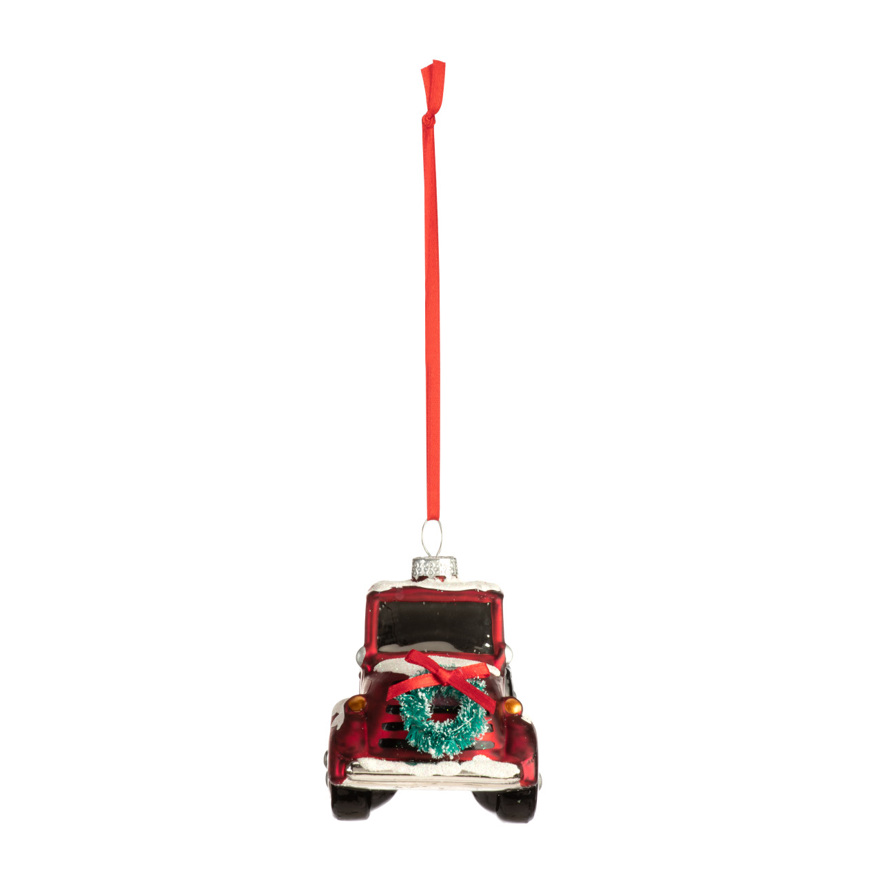 Blown Glass Red Truck Ornament thumbnail