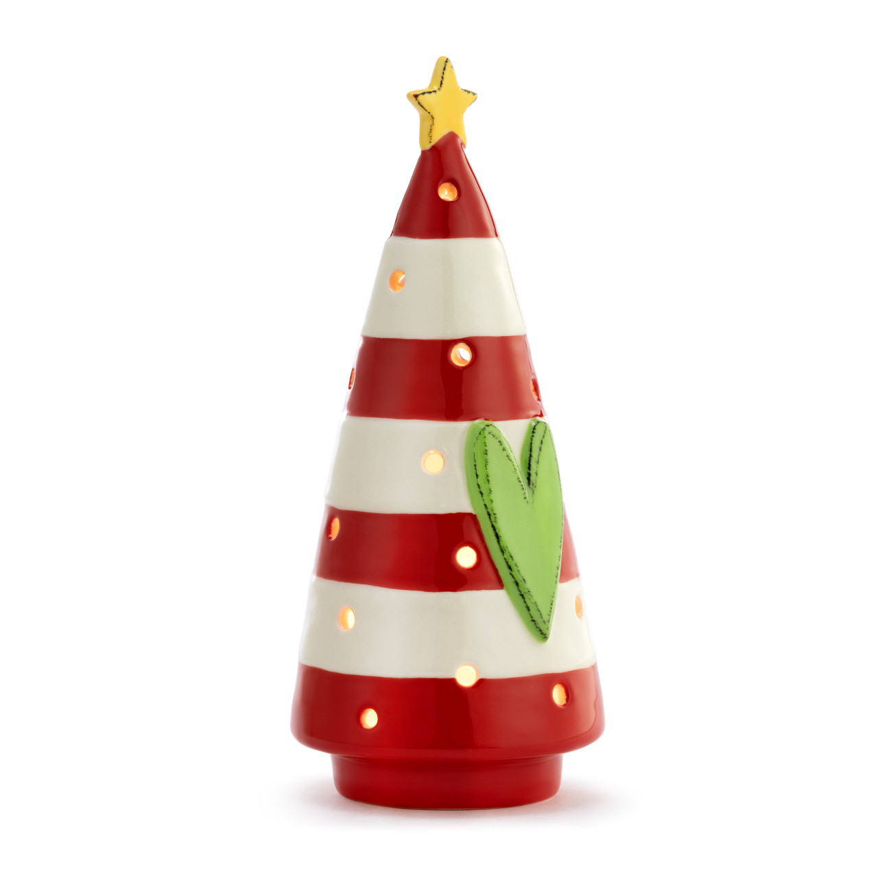 Ceramic Tree - Red & White Stripes thumbnail