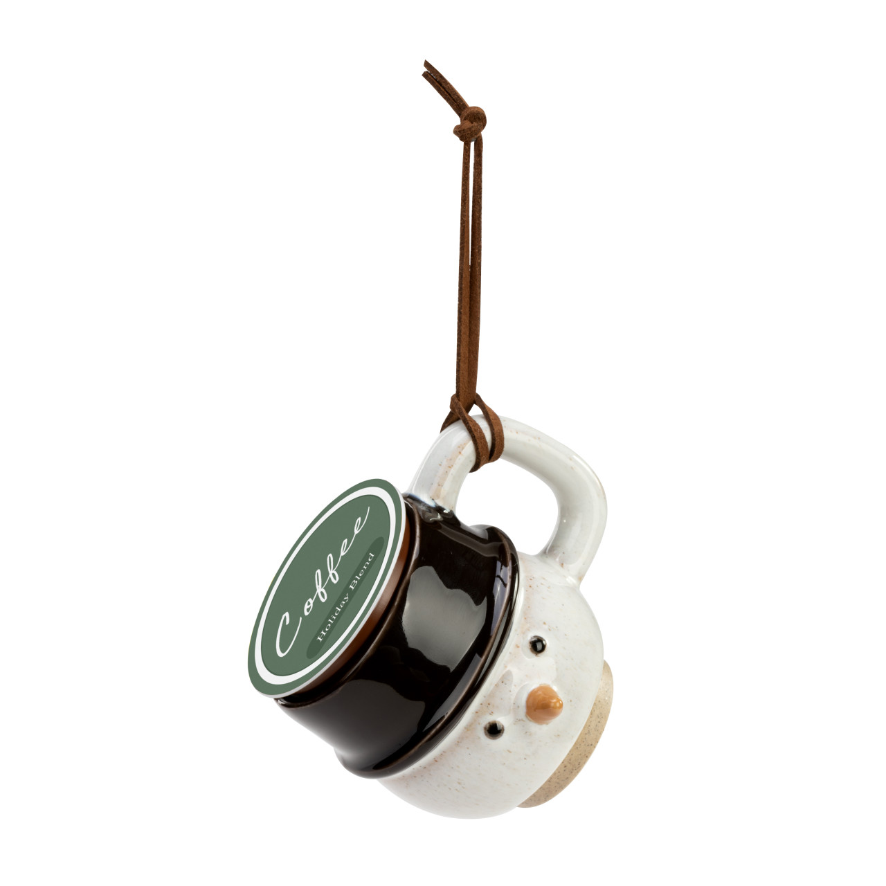 Snow Day Snowman Coffee Pod Mug Ornament 2" x 2.5" thumbnail