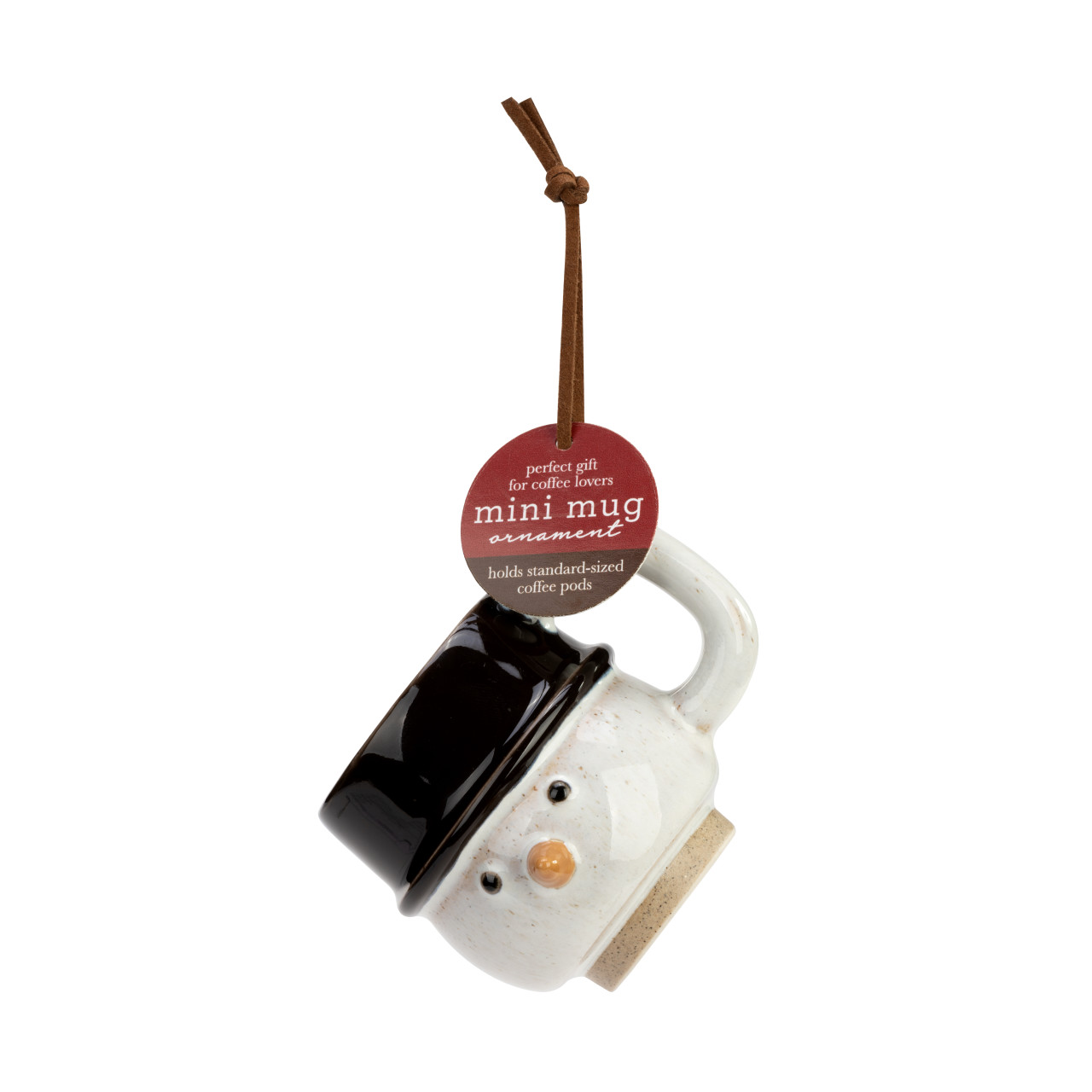 Snow Day Snowman Coffee Pod Mug Ornament 2" x 2.5" thumbnail