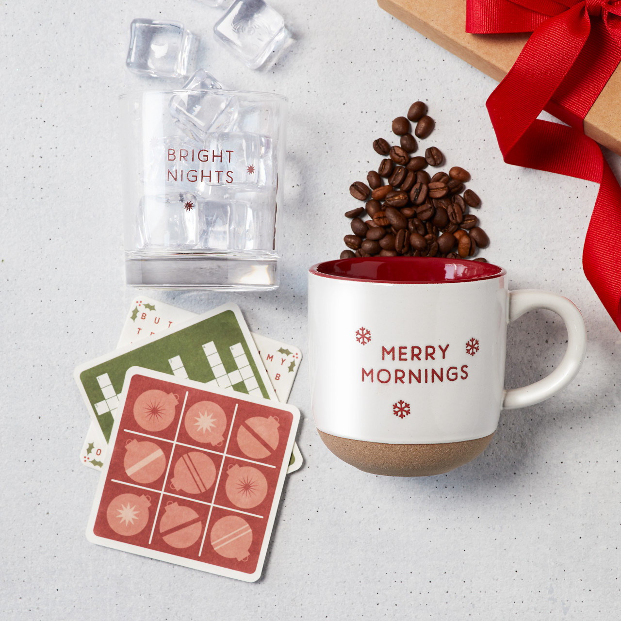 Merry & Bright Christmas Mug & Glass Set thumbnail