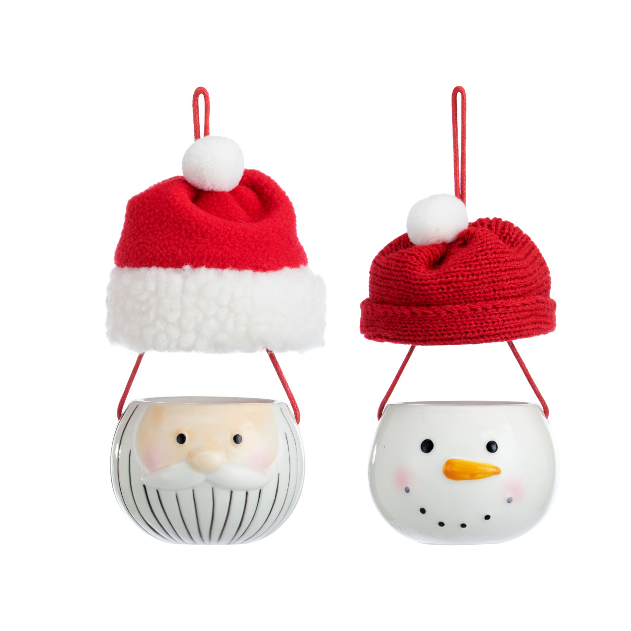 Christmas Character Hat Ornaments - 2 Assorted thumbnail