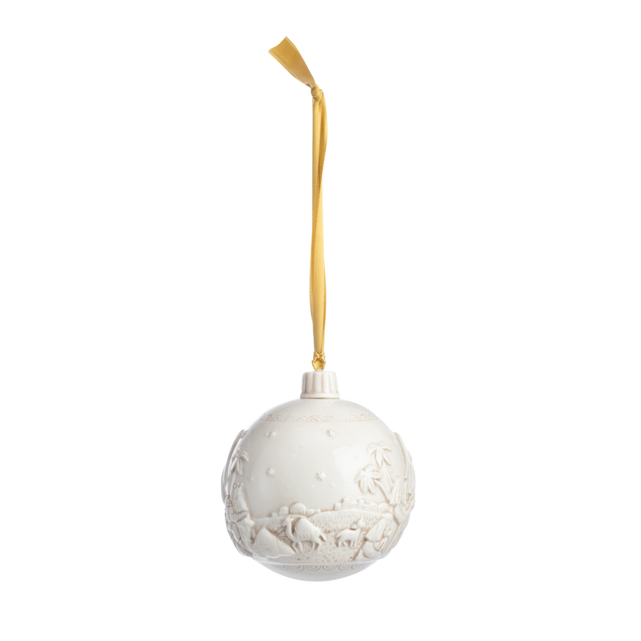Ceramic Christmas Journey Nativity Ball Ornament thumbnail