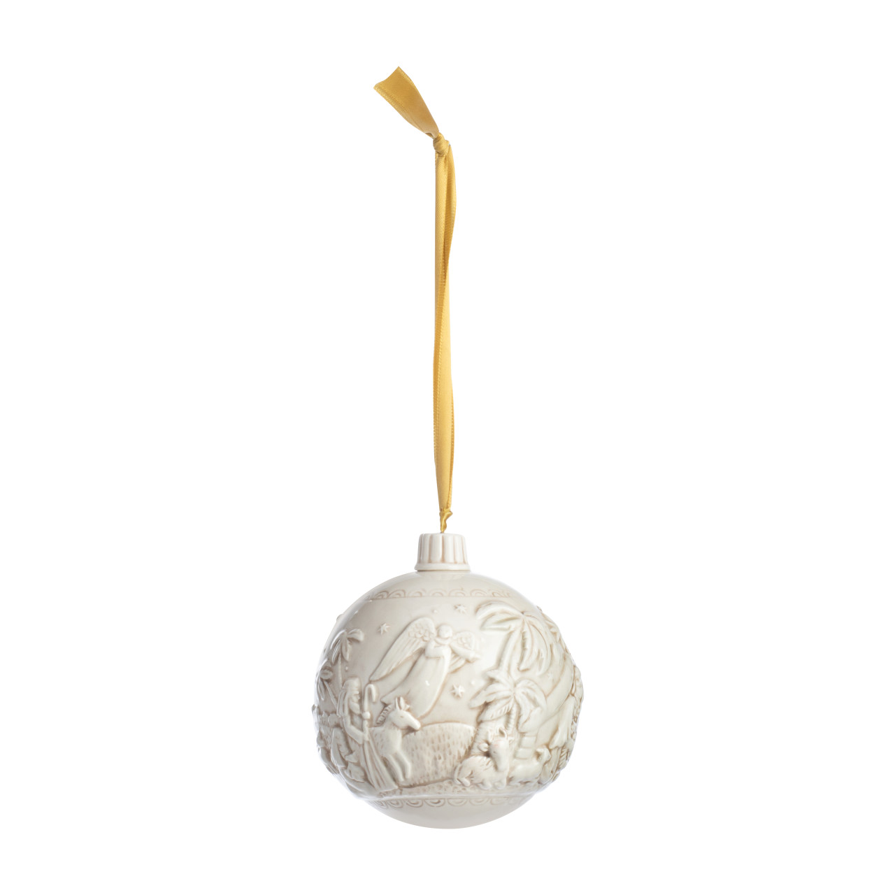 Ceramic Christmas Journey Nativity Ball Ornament thumbnail
