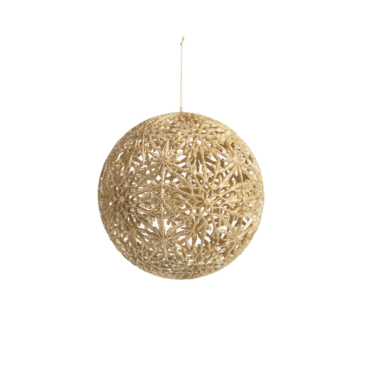 Oversized Globe Snowflake Ornament - Gold thumbnail